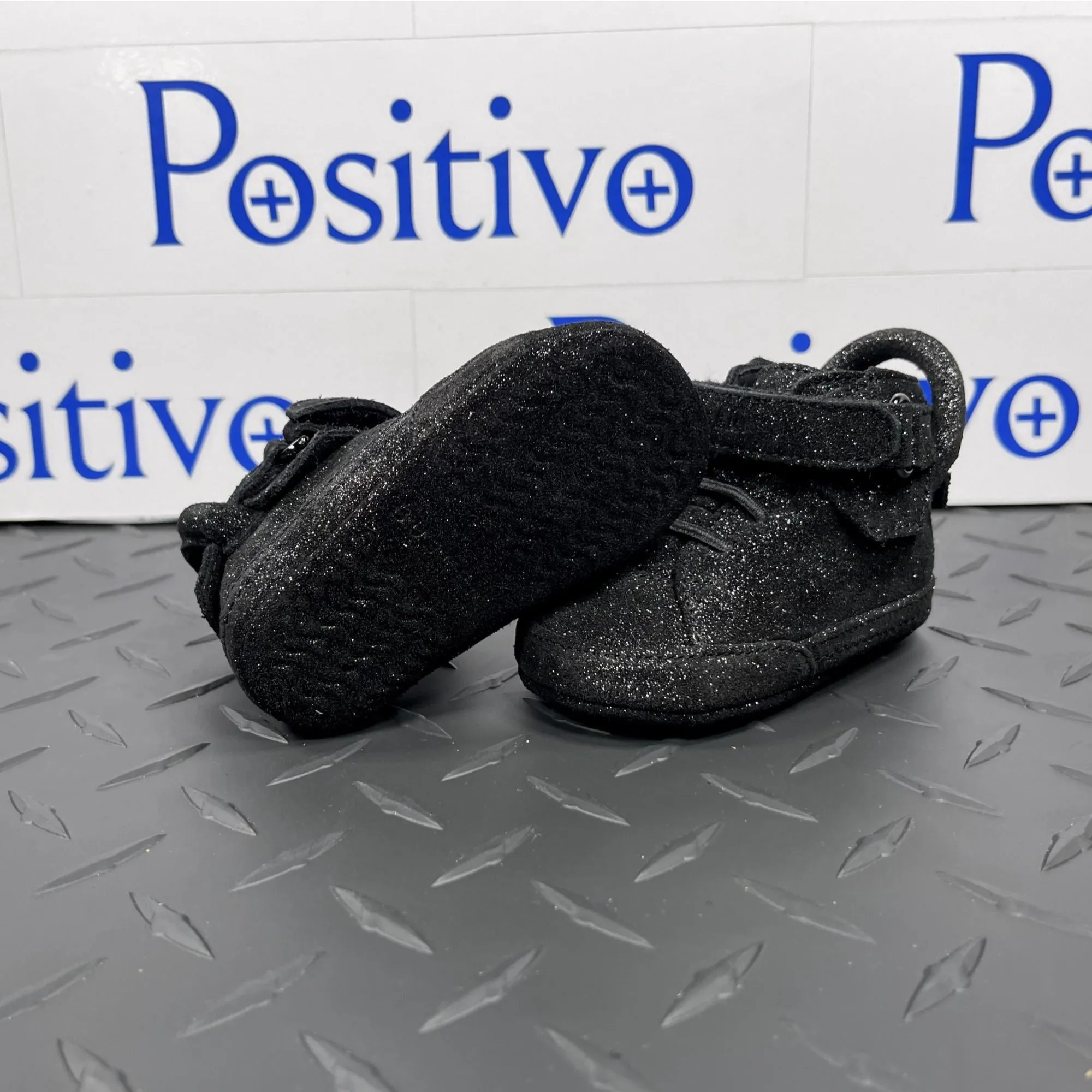 Buscemi 100MM Baby Gleam Black Leather Sneakers