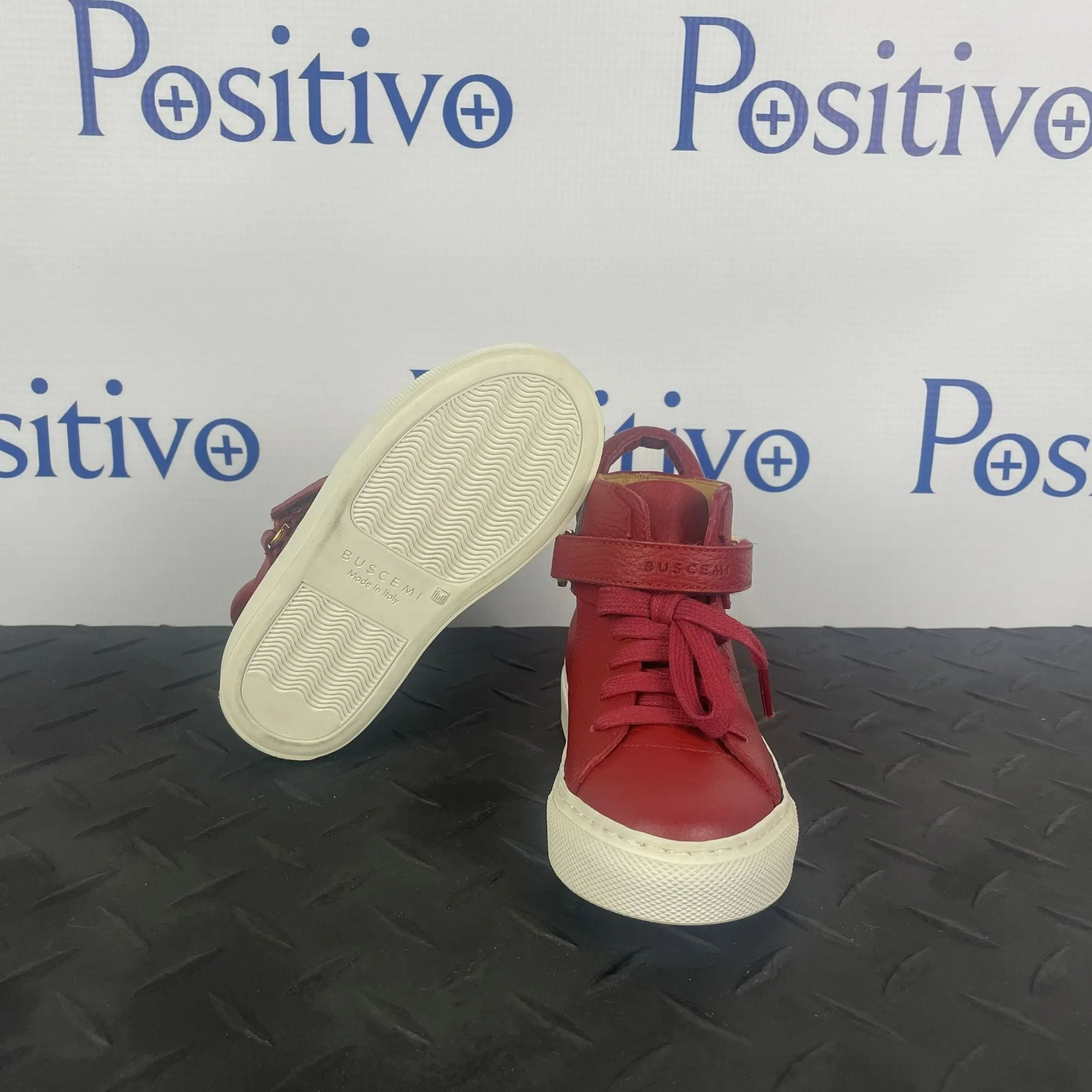 Buscemi 100MM Toddler Passion White Leather Sneakers EU T24 US 8