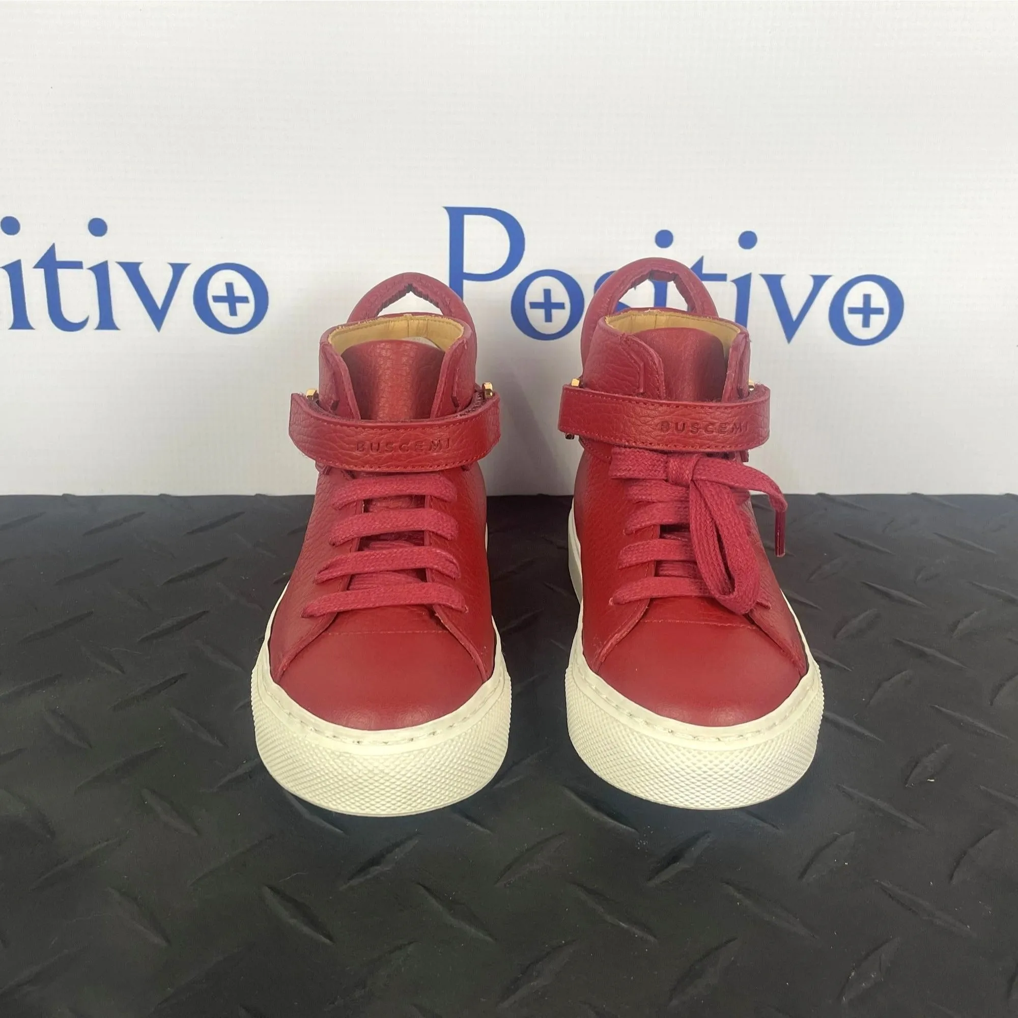 Buscemi 100MM Toddler Passion White Leather Sneakers EU T24 US 8