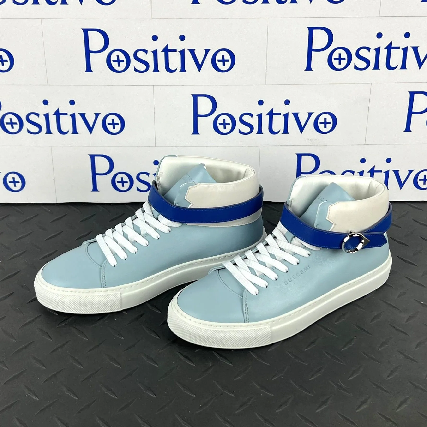Buscemi Women's 100MM Belt Cielo Leather Sneakers SAMPLE