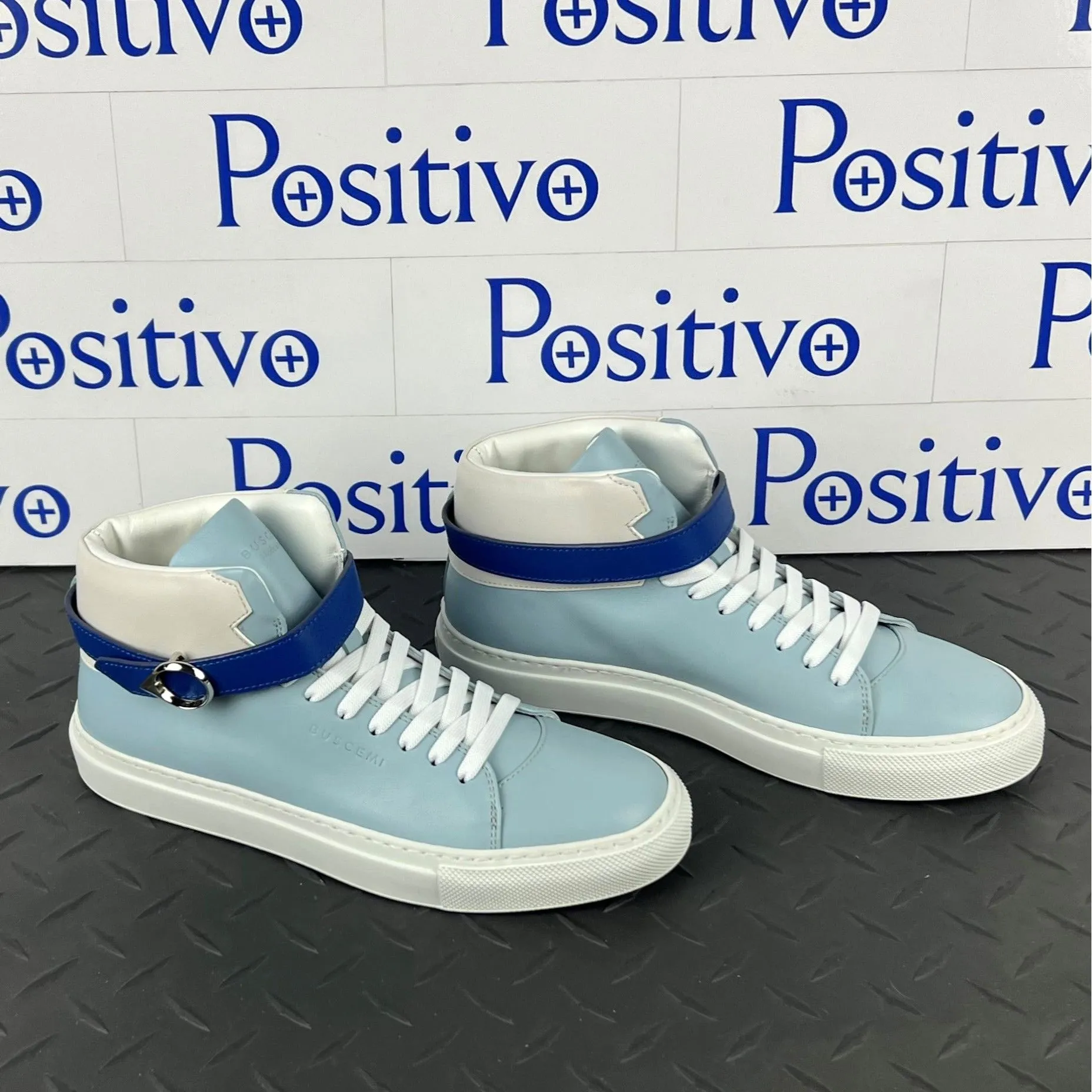 Buscemi Women's 100MM Belt Cielo Leather Sneakers SAMPLE