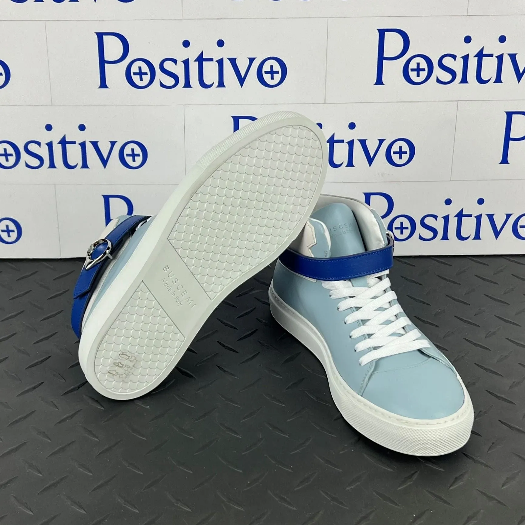 Buscemi Women's 100MM Belt Cielo Leather Sneakers SAMPLE