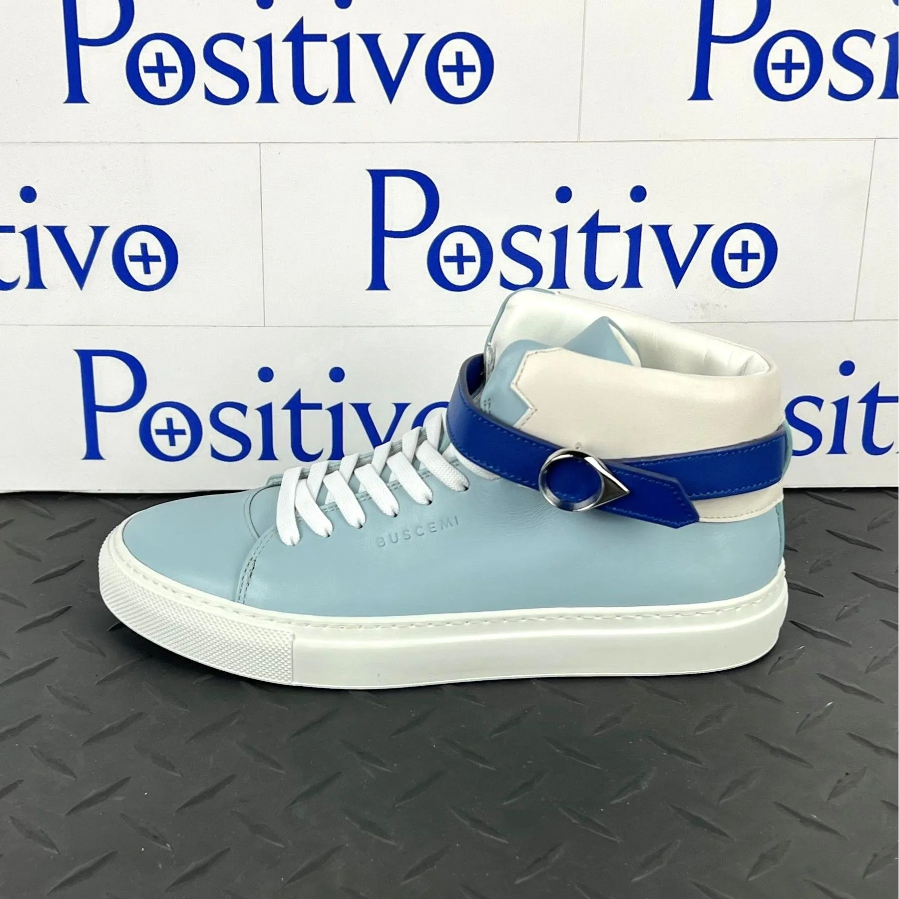 Buscemi Women's 100MM Belt Cielo Leather Sneakers SAMPLE