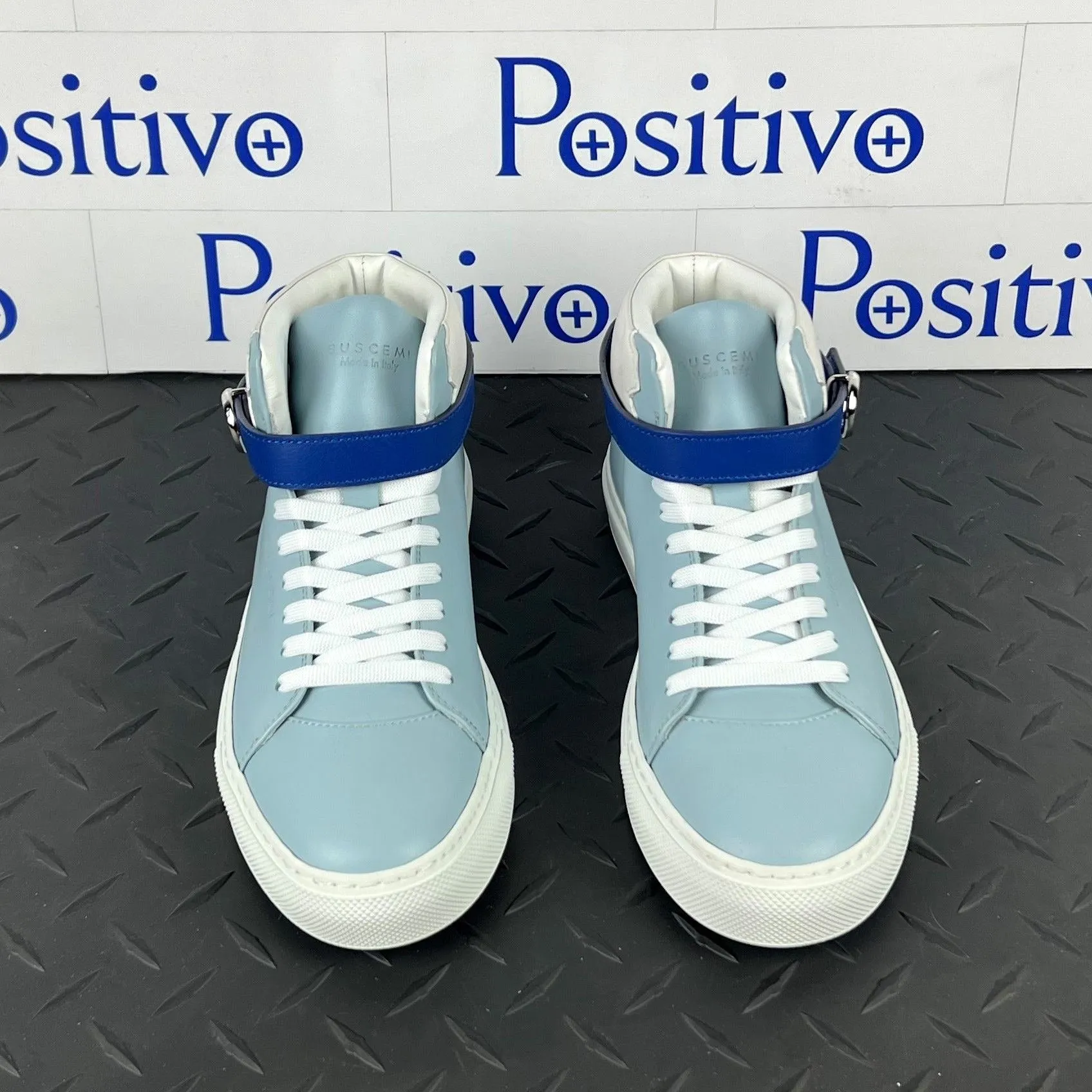 Buscemi Women's 100MM Belt Cielo Leather Sneakers SAMPLE