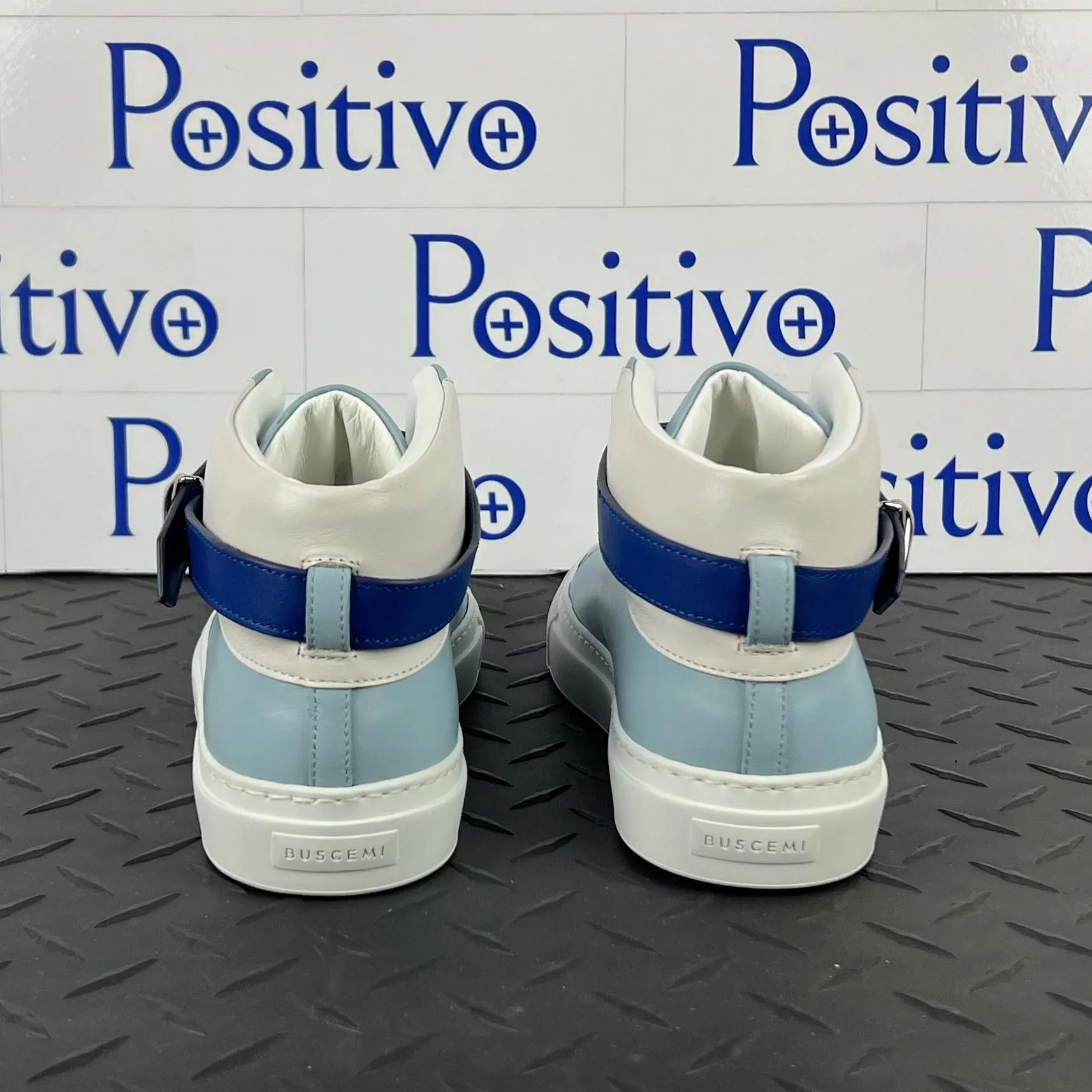 Buscemi Women's 100MM Belt Cielo Leather Sneakers SAMPLE