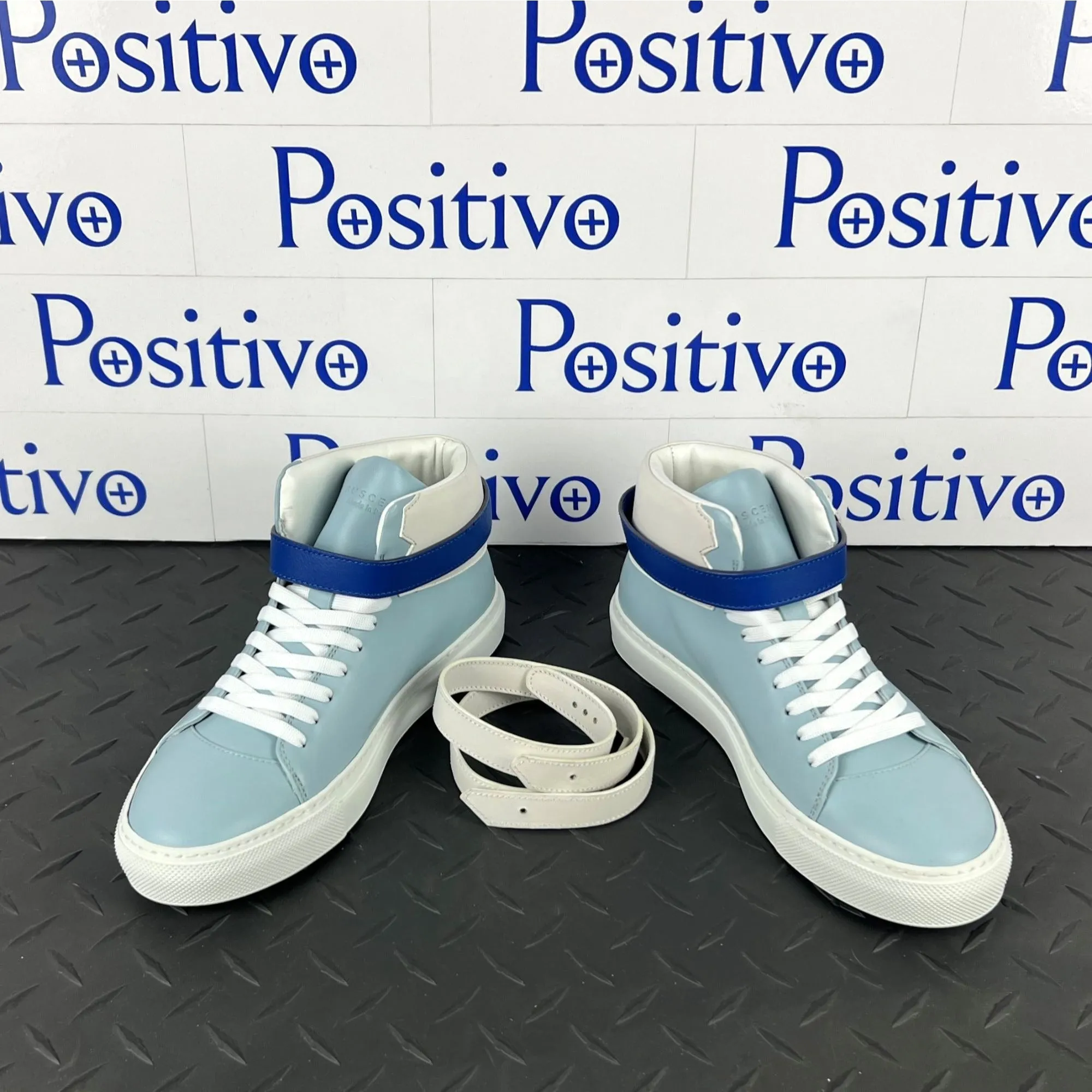 Buscemi Women's 100MM Belt Cielo Leather Sneakers SAMPLE