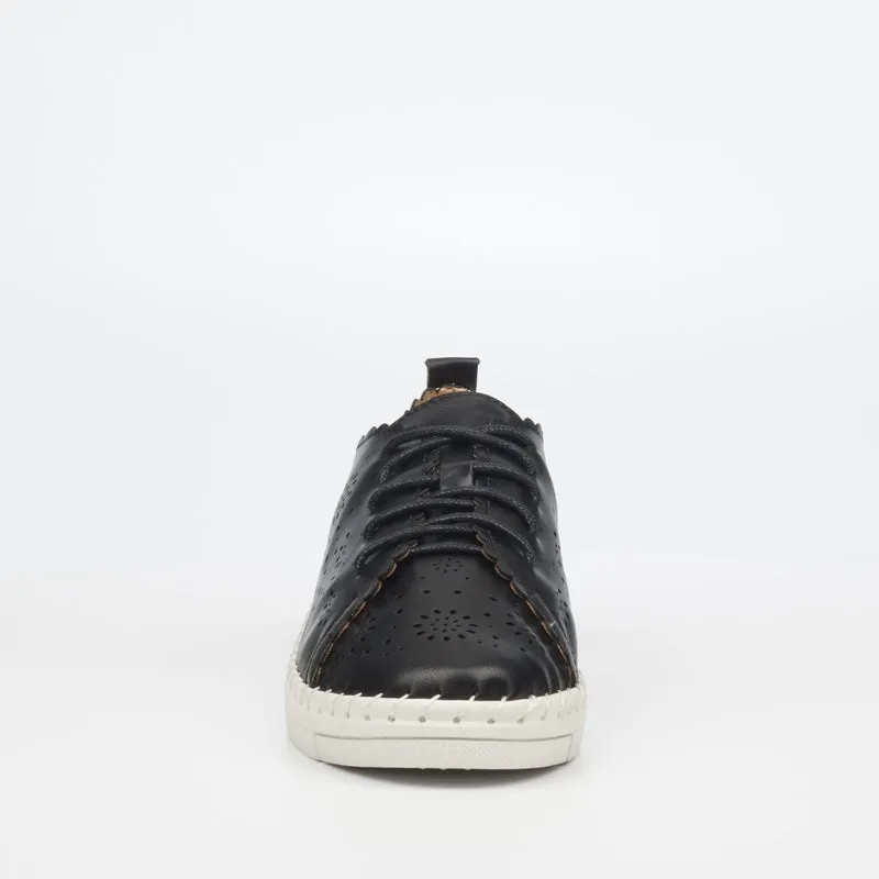 Butterfly Lace-up Sneaker - Black