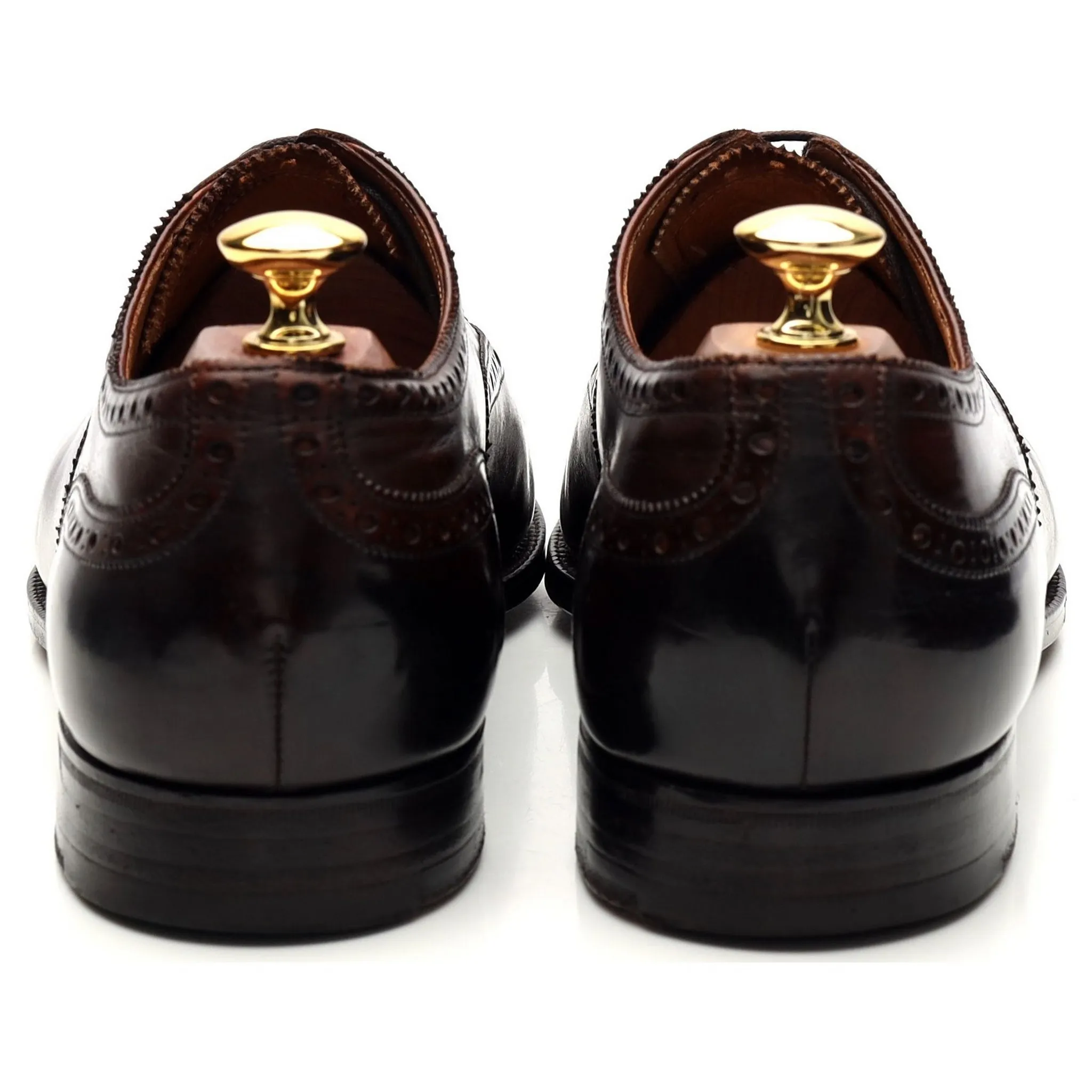 'Cadogan' Dark Brown Leather Oxford Brogue UK 9 E