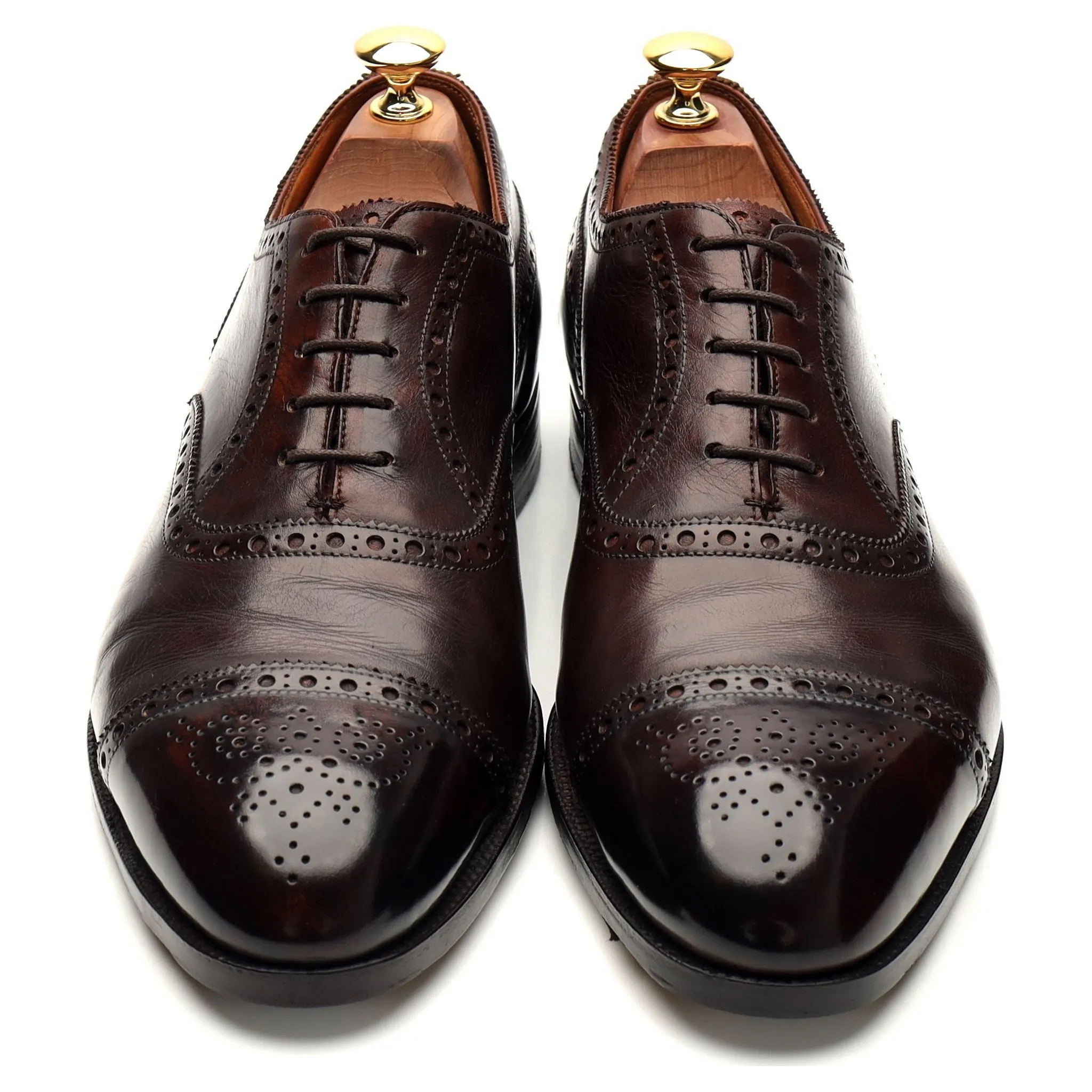 'Cadogan' Dark Brown Leather Oxford Brogue UK 9 E