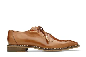 Caiman Lace-Up Dress Shoe - Brandy
