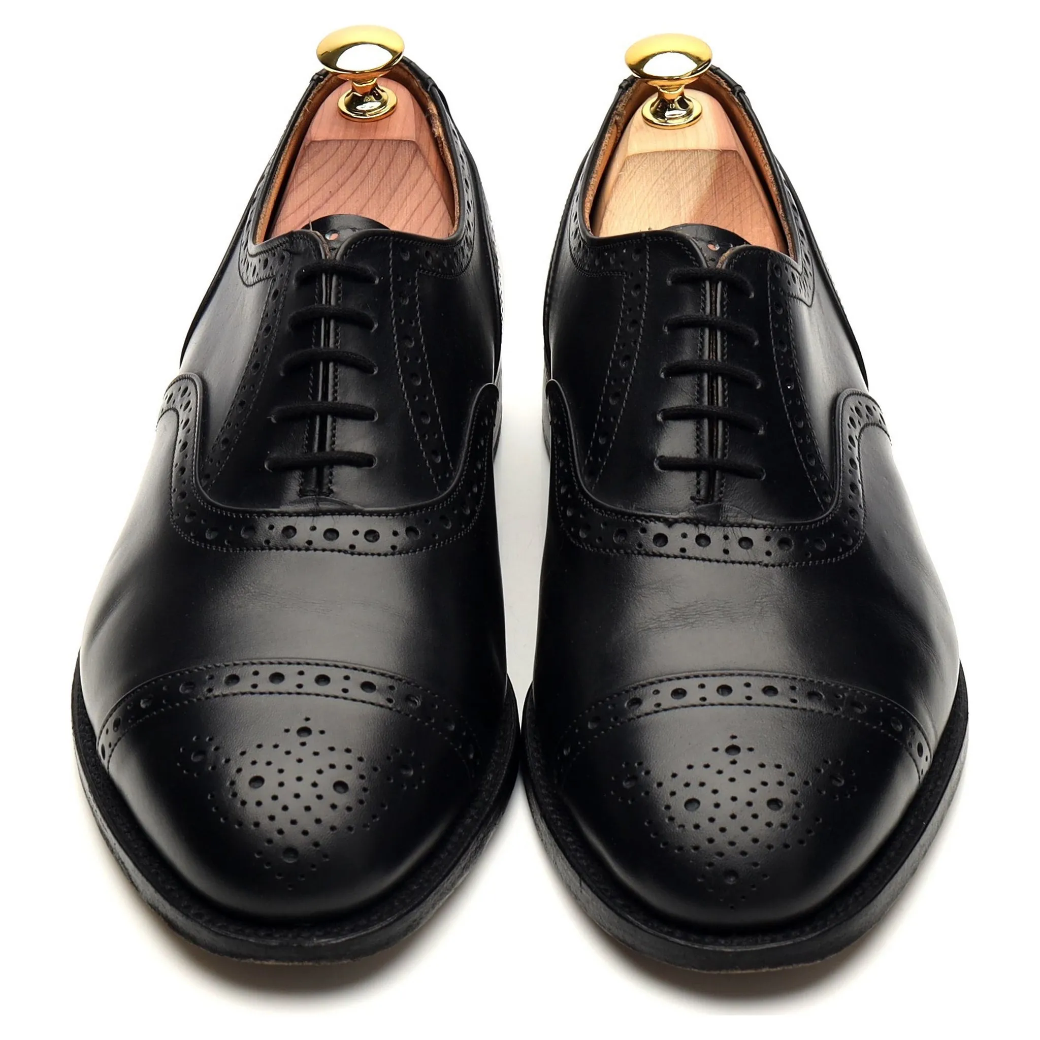'Cambridge' Black Leather Oxford Brogues UK 7.5