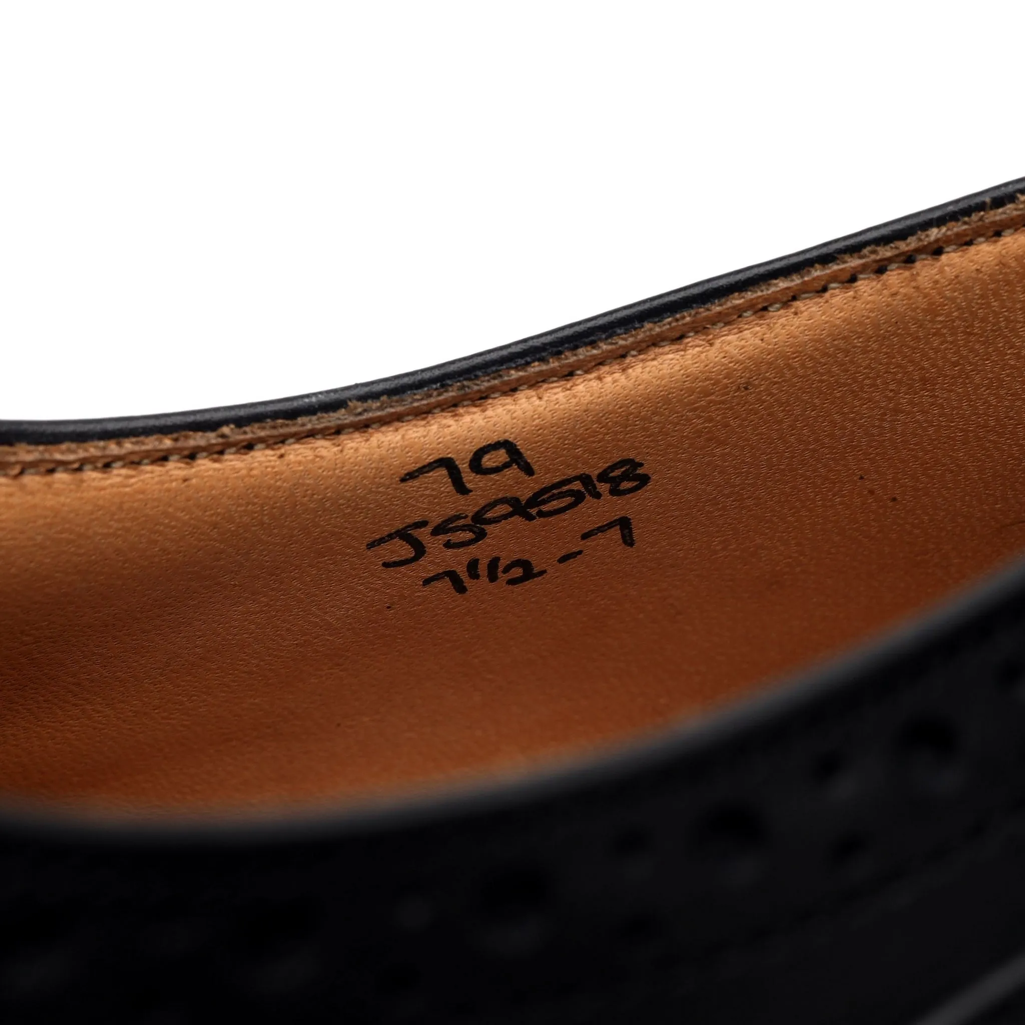'Cambridge' Black Leather Oxford Brogues UK 7.5