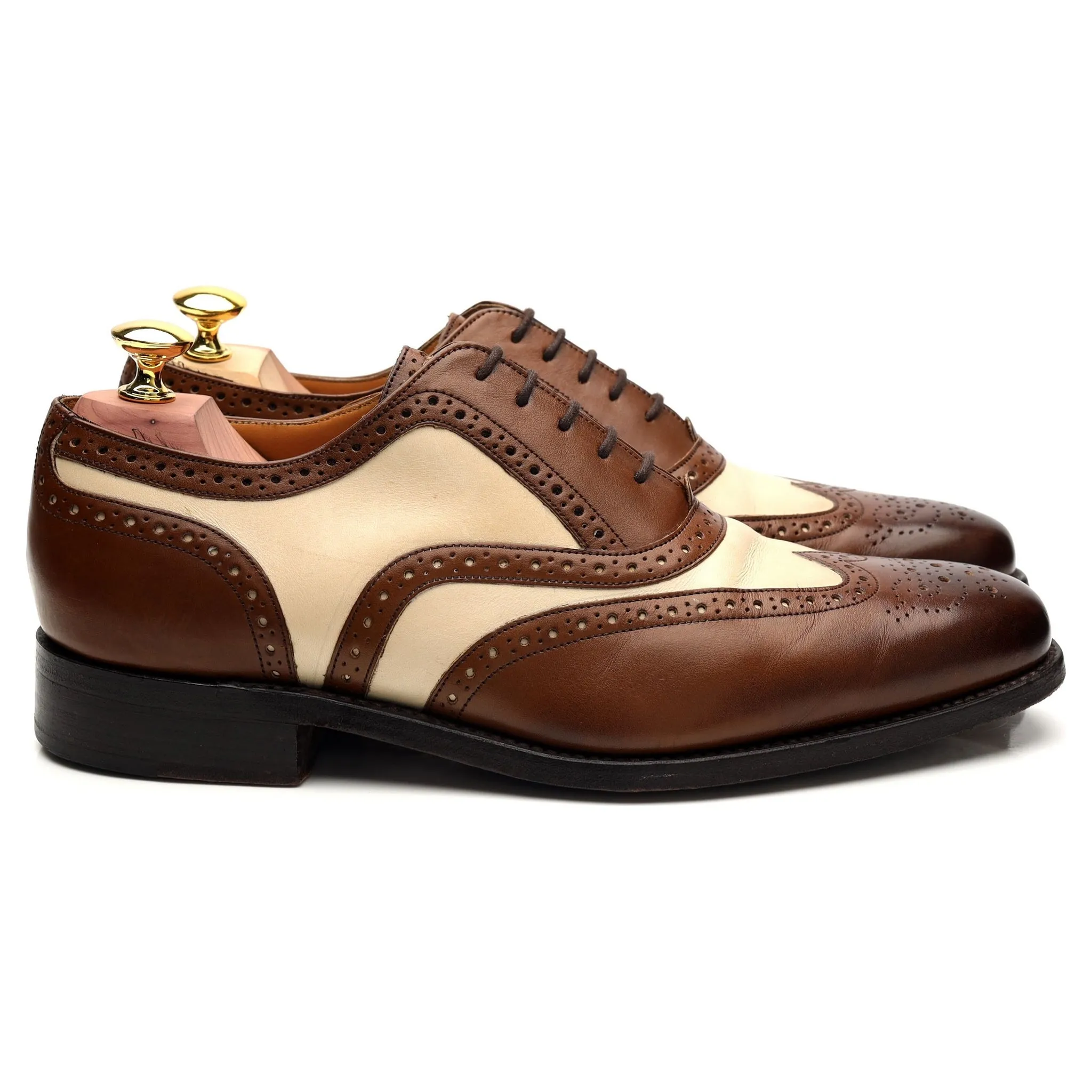 'Cambridge' Brown Two Tone Leather Spectator Brogue UK 7 FX