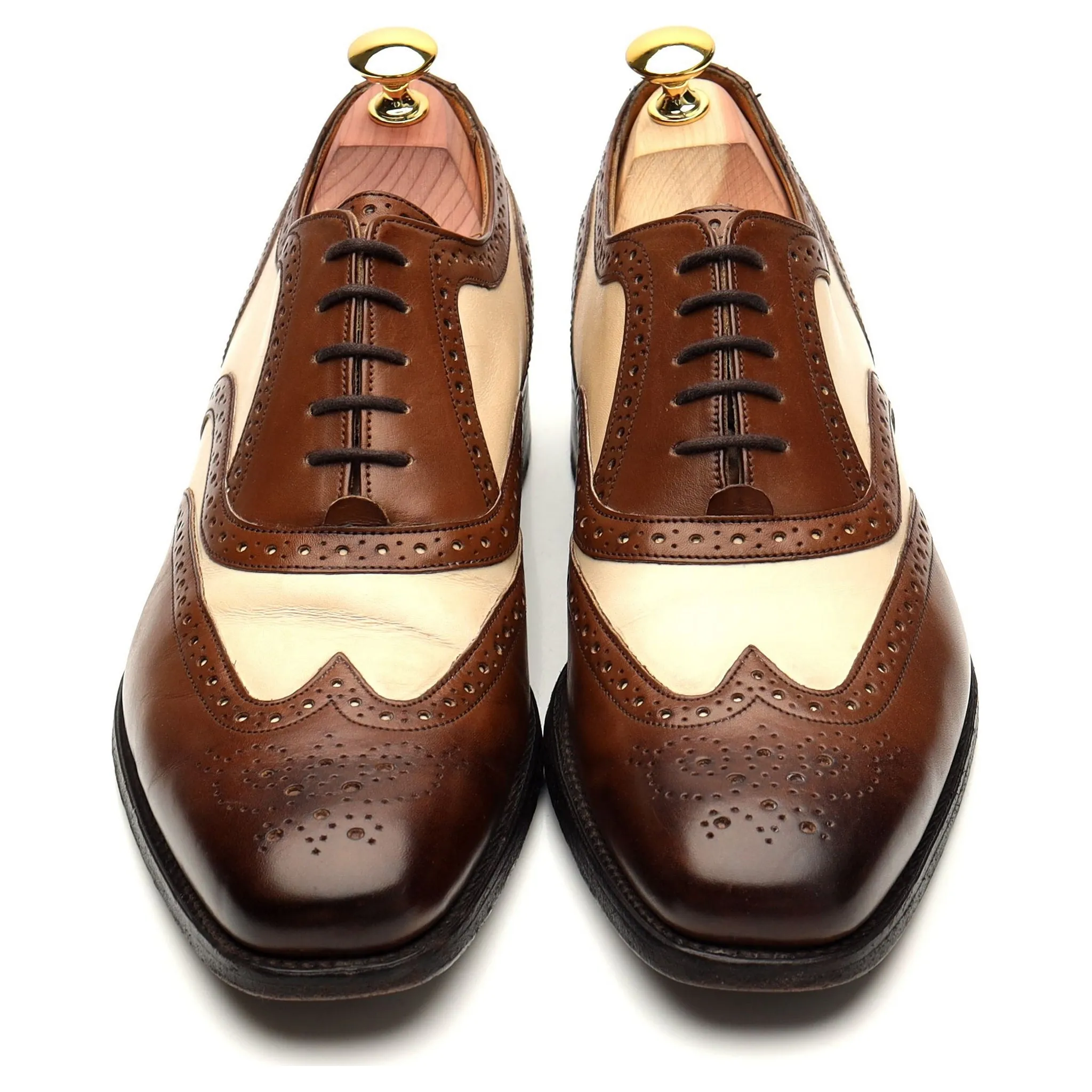 'Cambridge' Brown Two Tone Leather Spectator Brogue UK 7 FX