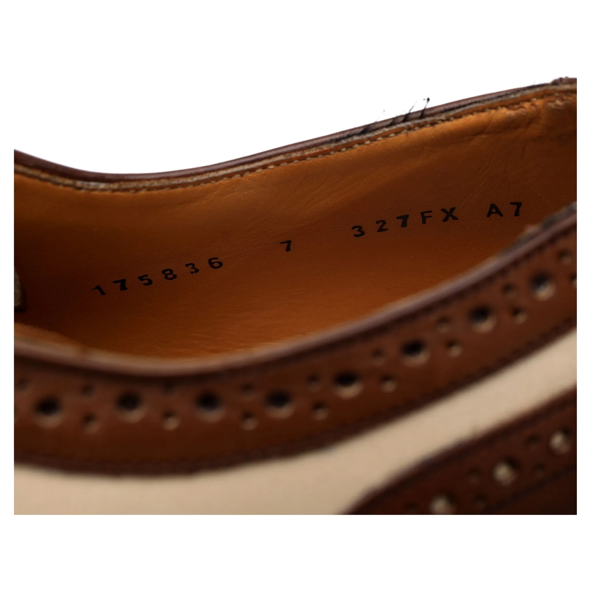 'Cambridge' Brown Two Tone Leather Spectator Brogue UK 7 FX