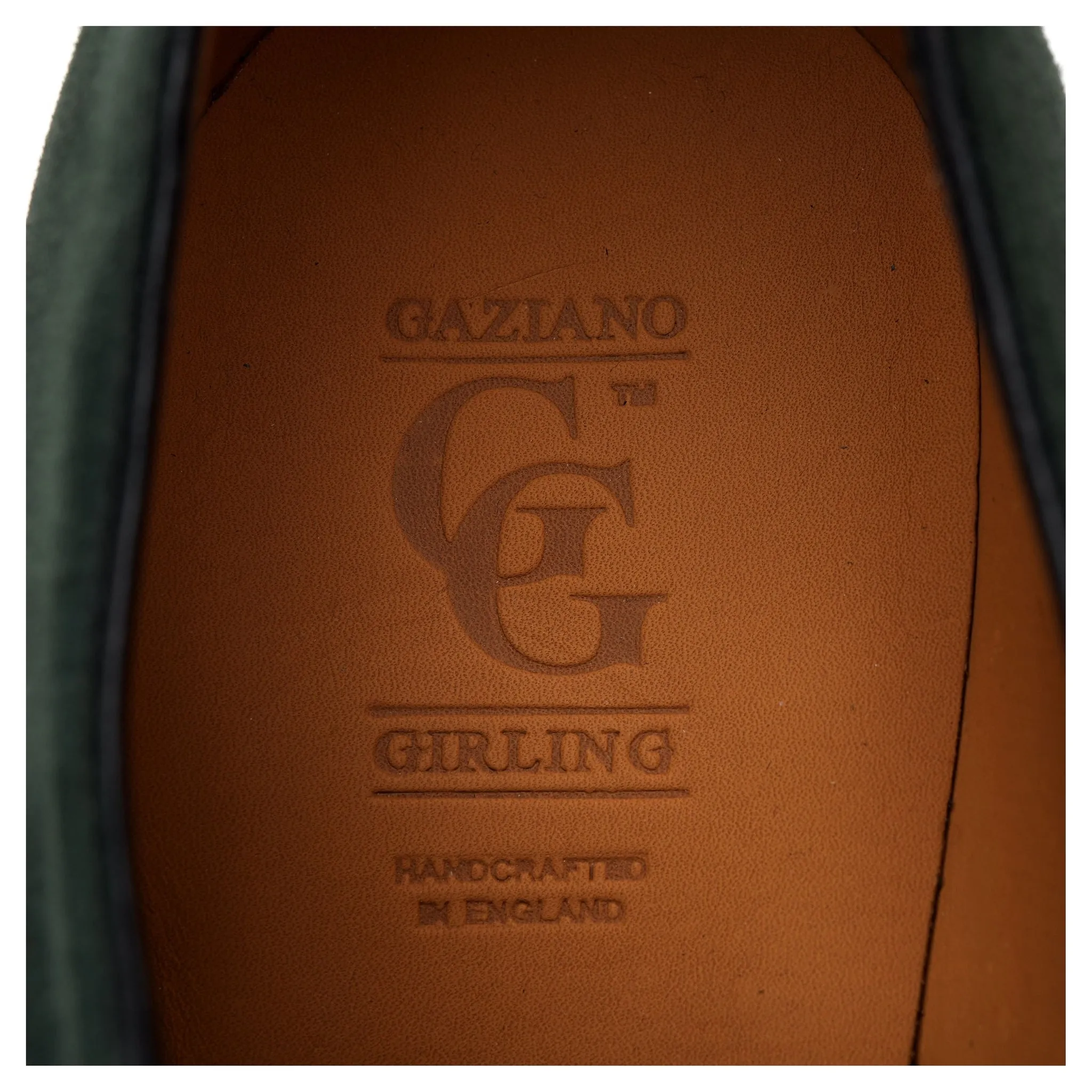 'Cambridge' Dark Green Suede Oxford UK 8.5 E