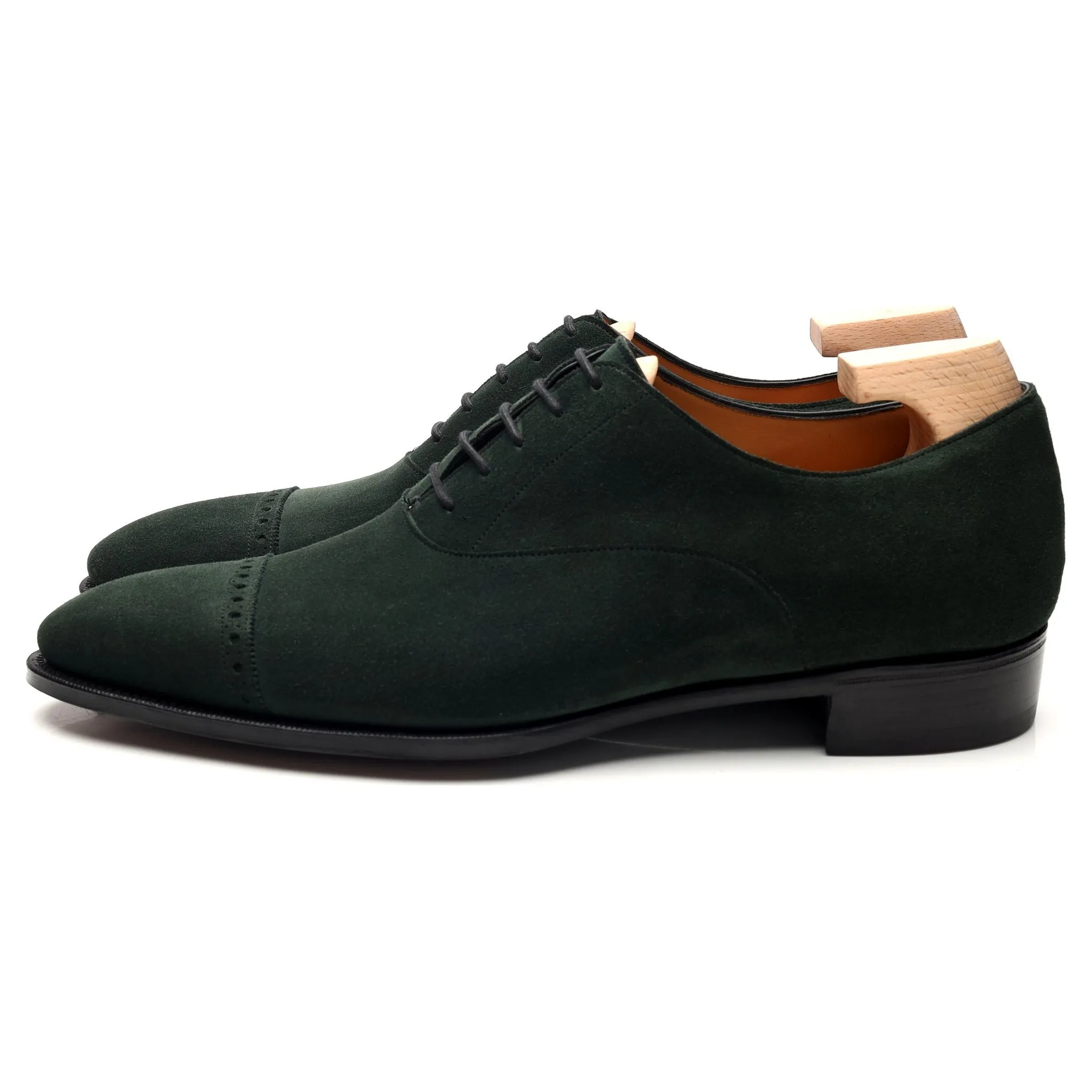 'Cambridge' Dark Green Suede Oxford UK 8.5 E