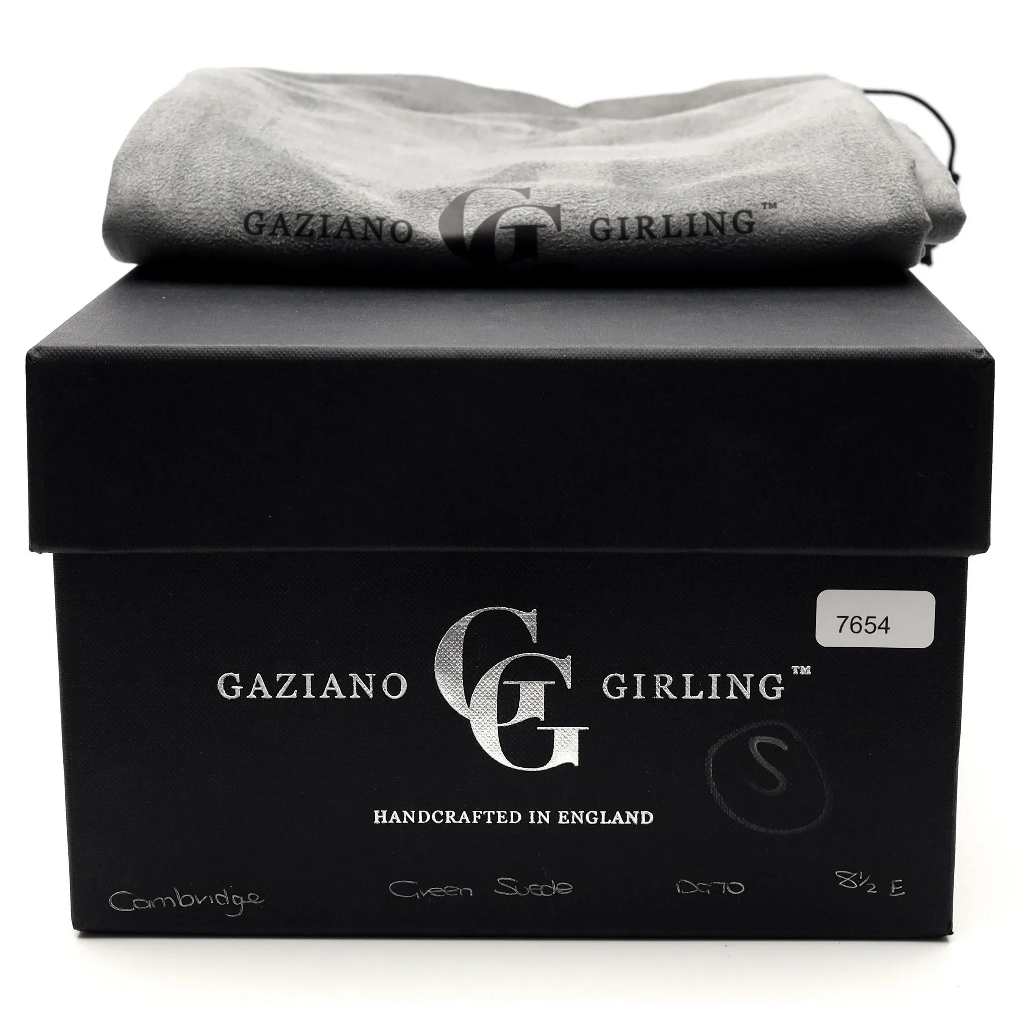 'Cambridge' Dark Green Suede Oxford UK 8.5 E