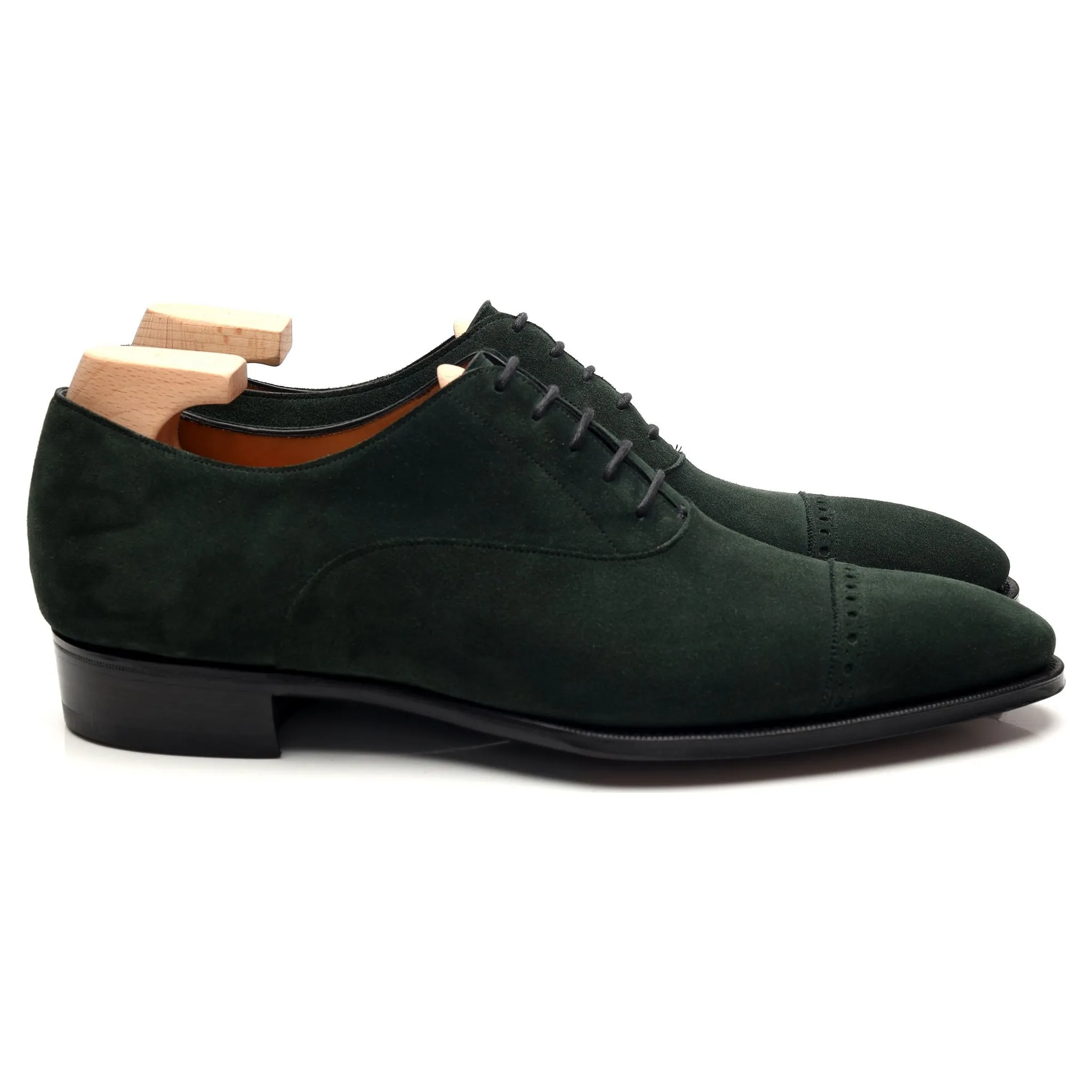 'Cambridge' Dark Green Suede Oxford UK 8.5 E