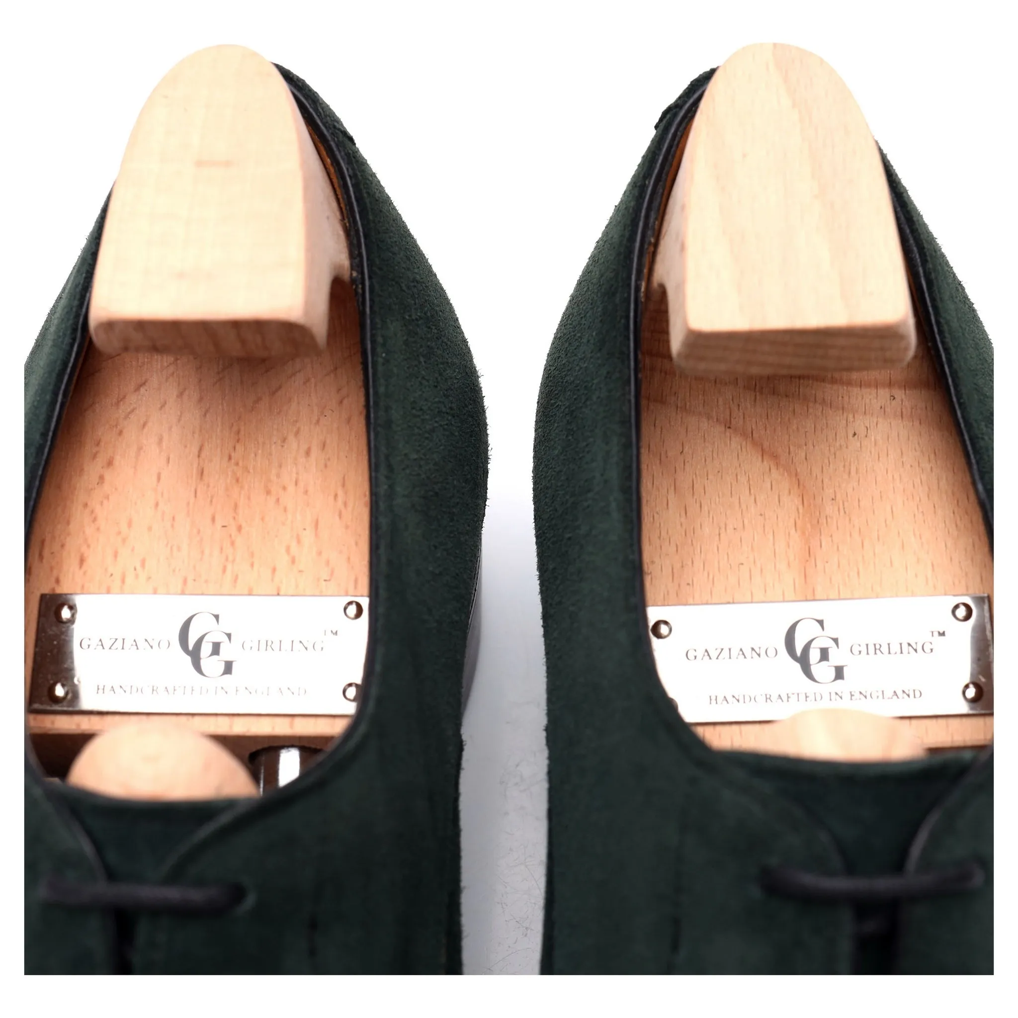 'Cambridge' Dark Green Suede Oxford UK 8.5 E