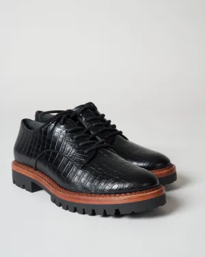camilla oxford - black babycroc print