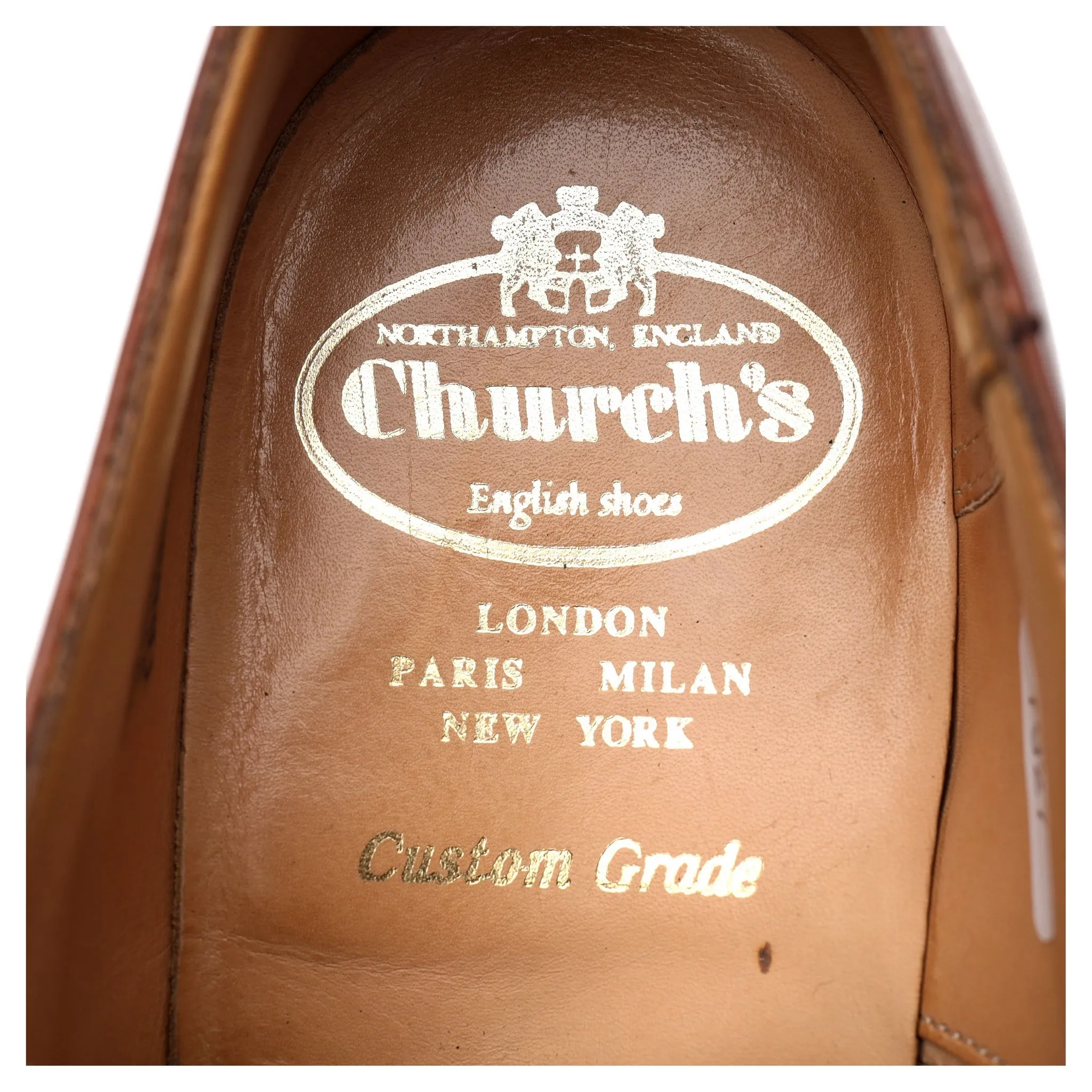 'Canberra' Tan Brown Leather Oxford UK 7 G