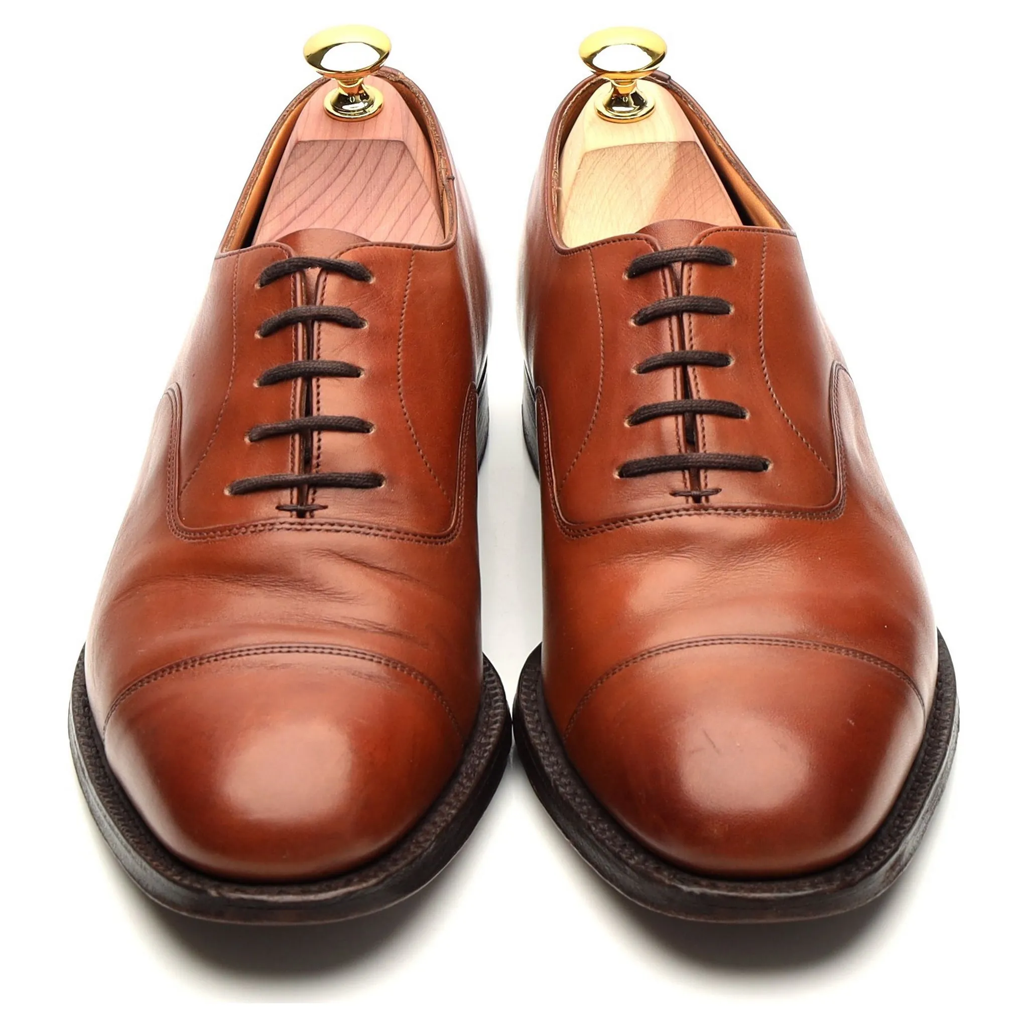 'Canberra' Tan Brown Leather Oxford UK 7 G
