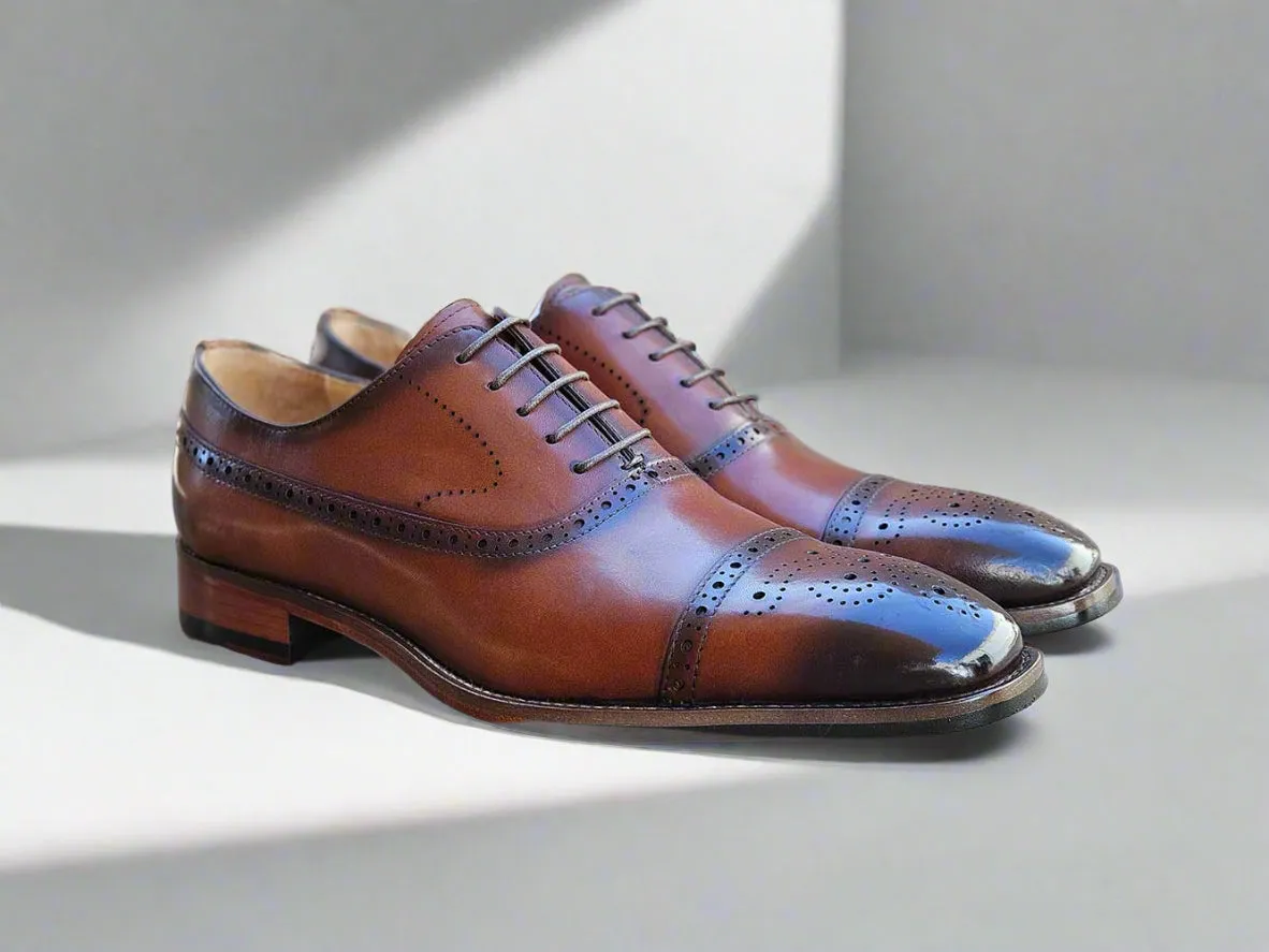 Cap Toe Lace-up in Leather Sole