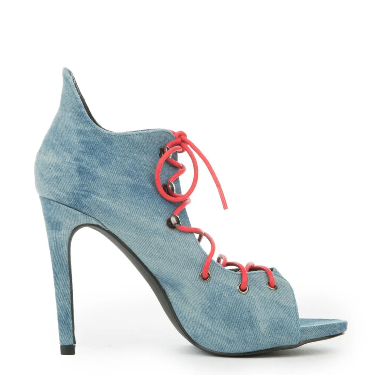 Cape Robbin Suzzy-51 High Heel Denim Blue/Red
