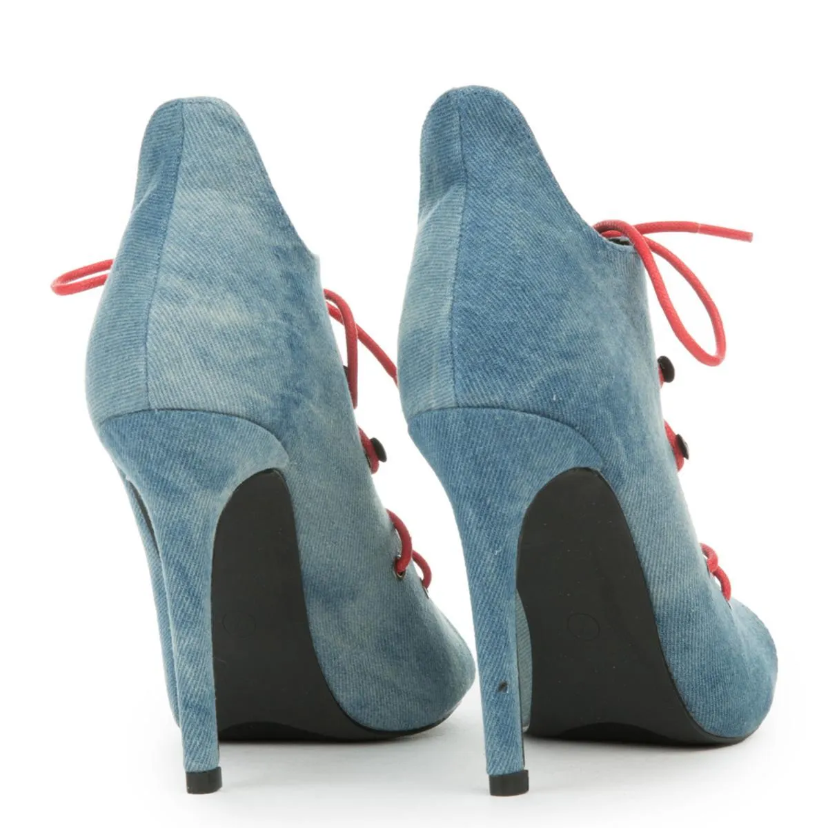 Cape Robbin Suzzy-51 High Heel Denim Blue/Red