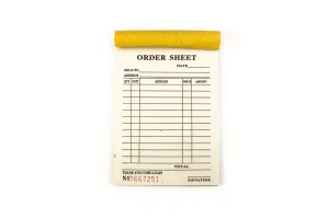 Carbonless Order Slip Pad 3.7x5.2in (100Pad)