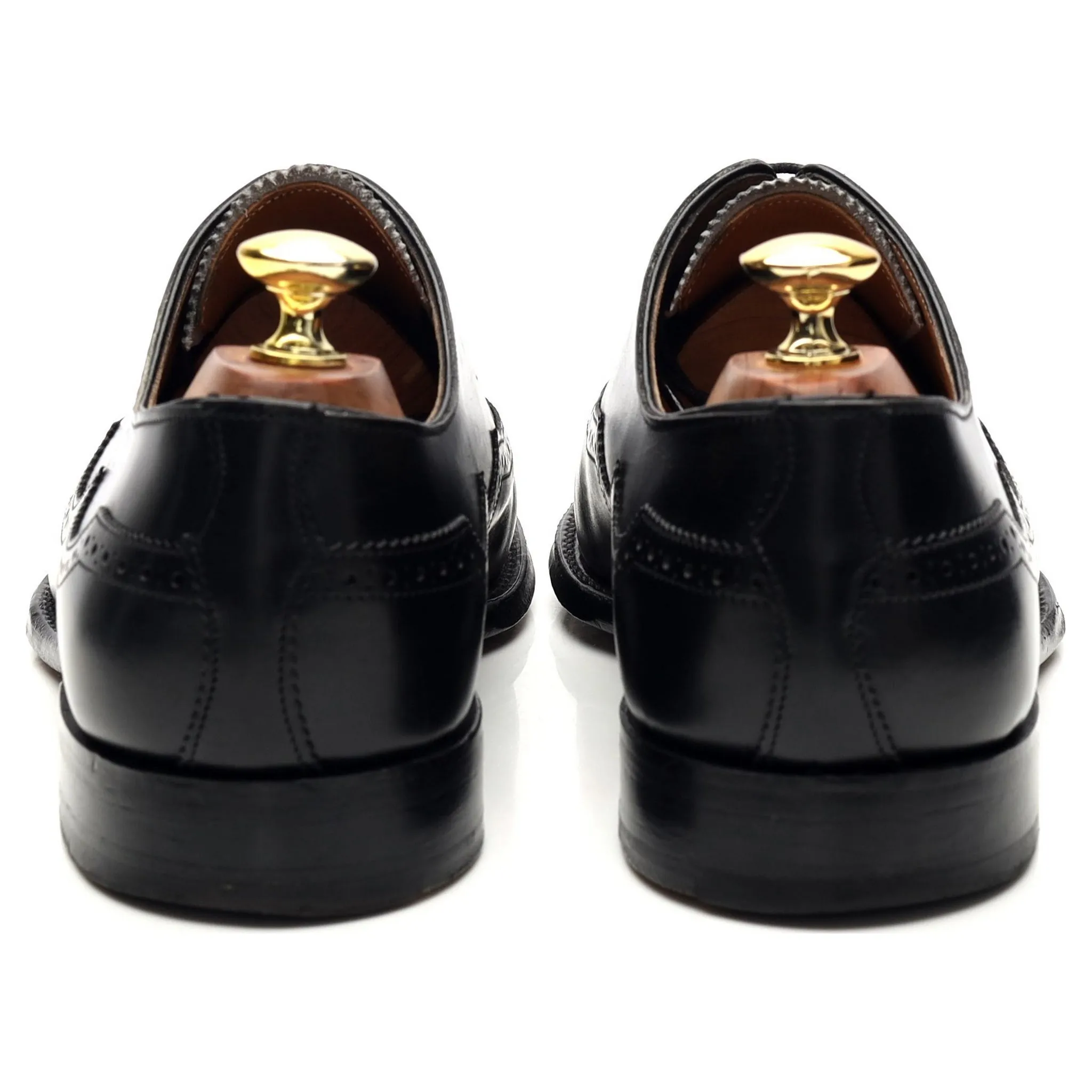 'Cardiff' Black Leather Oxford Brogue UK 8 F
