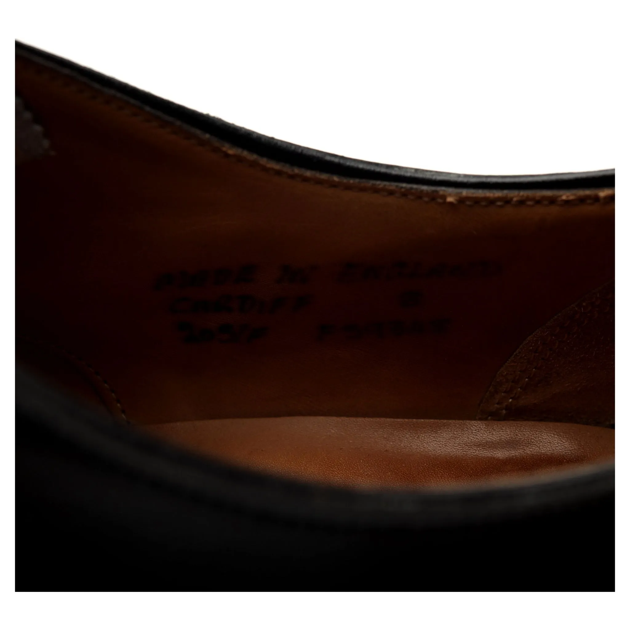 'Cardiff' Black Leather Oxford Brogue UK 8 F