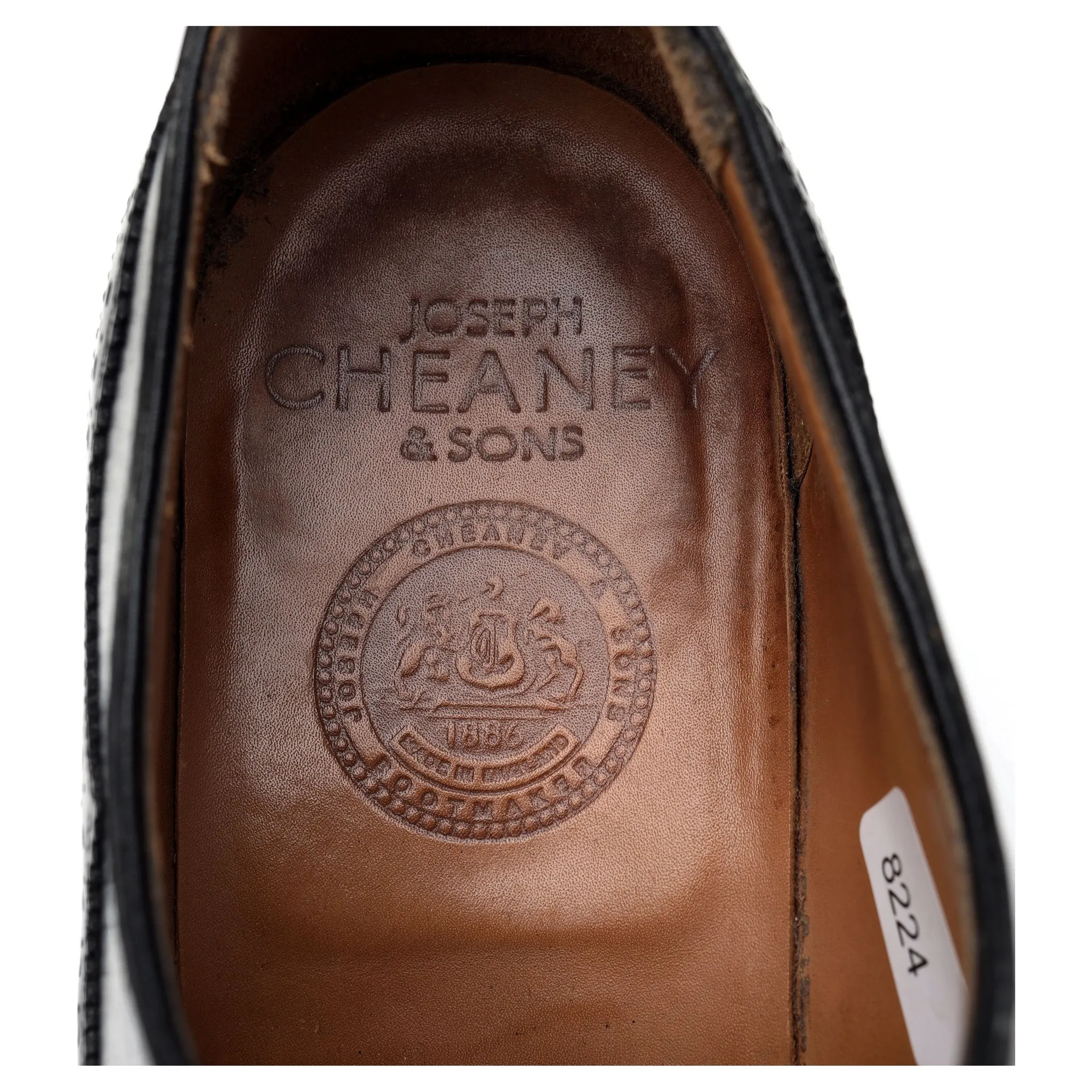 'Cardiff' Black Leather Oxford Brogue UK 8 F