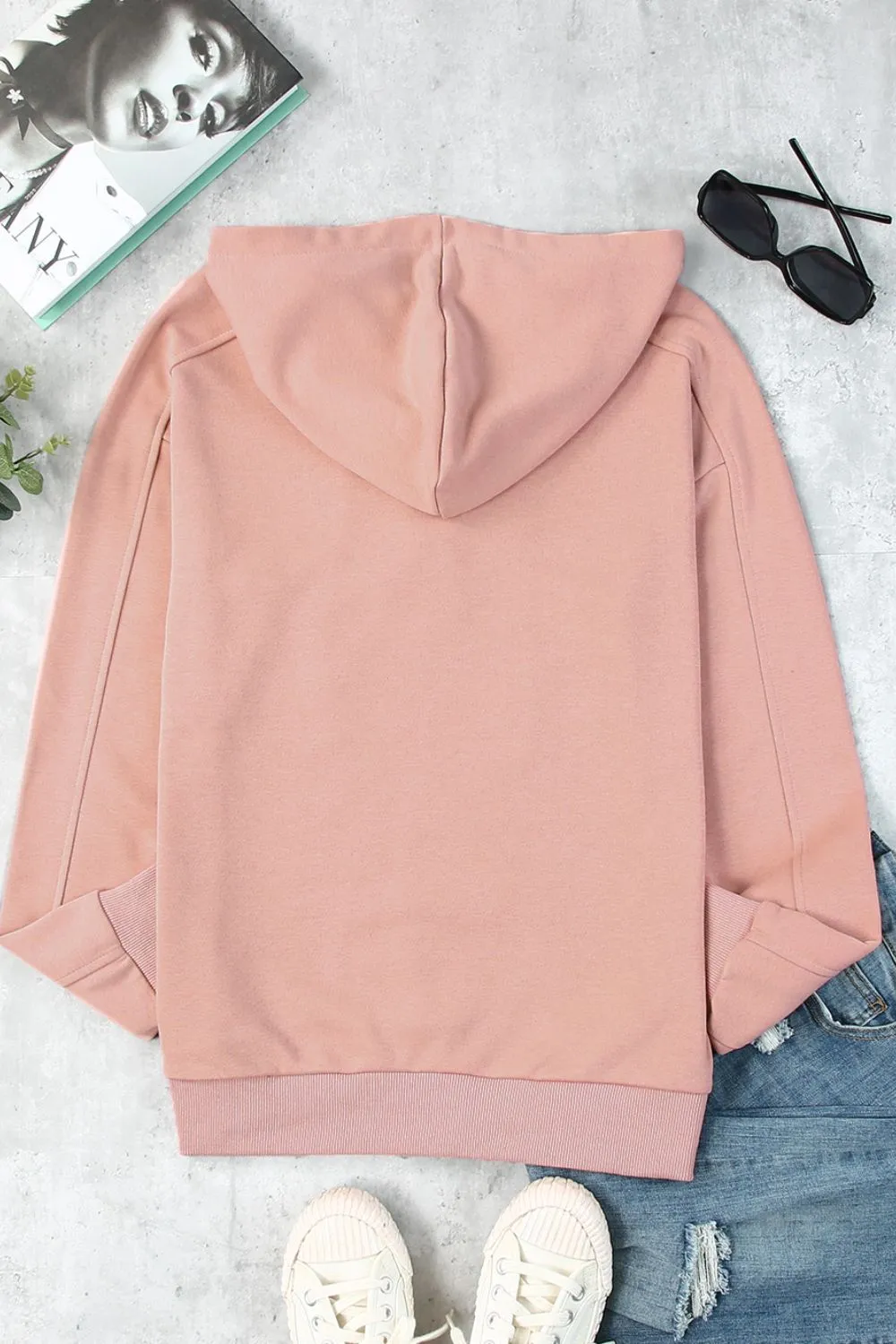 Carolina Lace Up Long Sleeve Hoodie