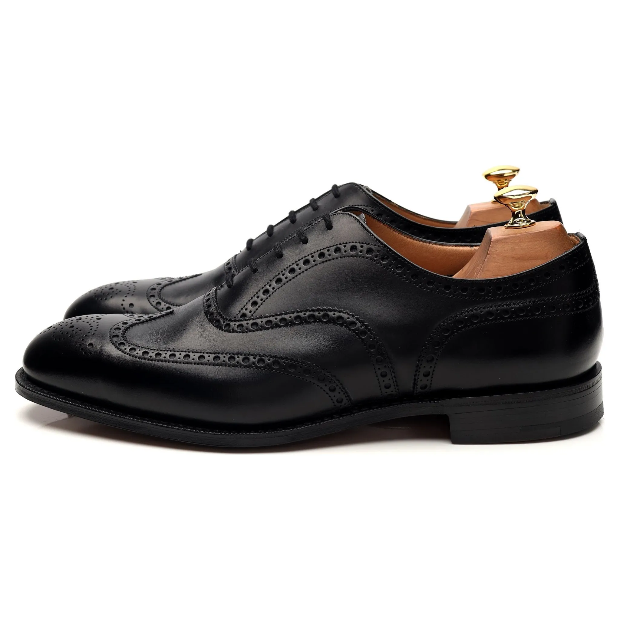 'Chetwynd' Black Leather Oxford Brogue UK 10 G