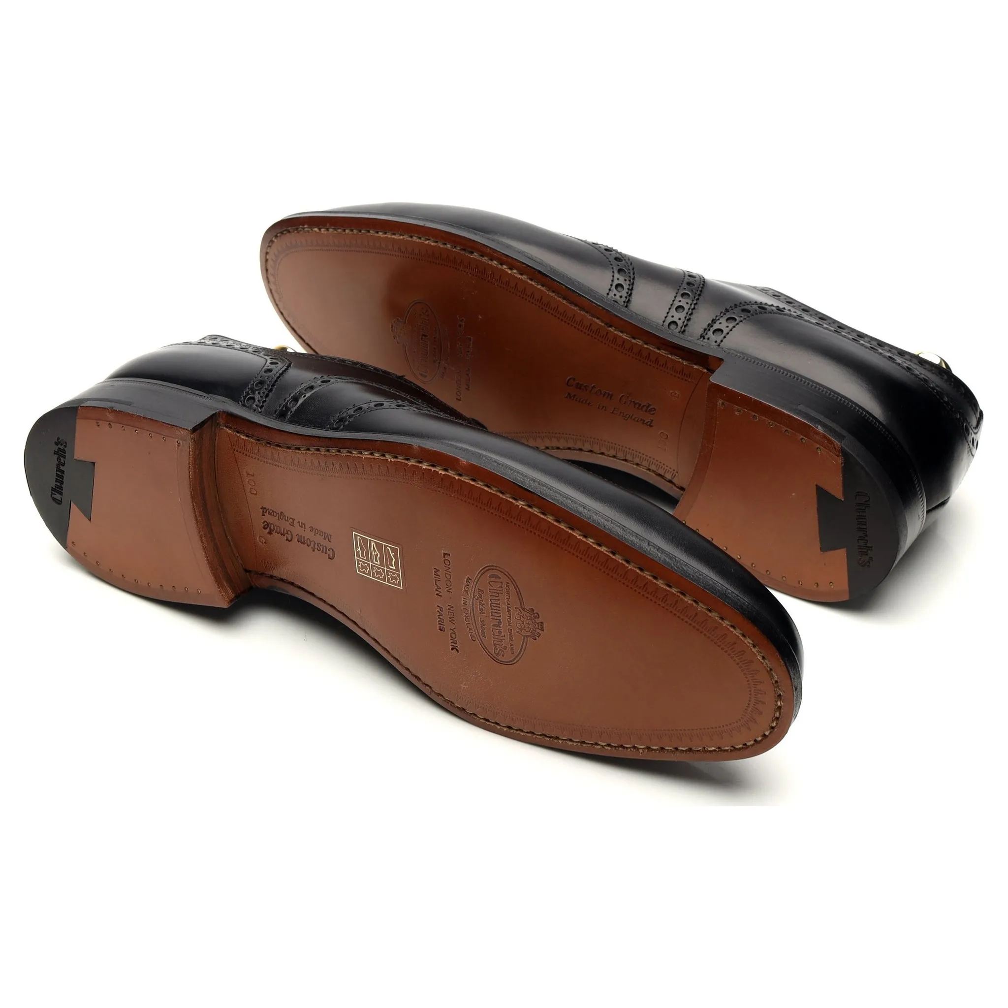 'Chetwynd' Black Leather Oxford Brogue UK 10 G
