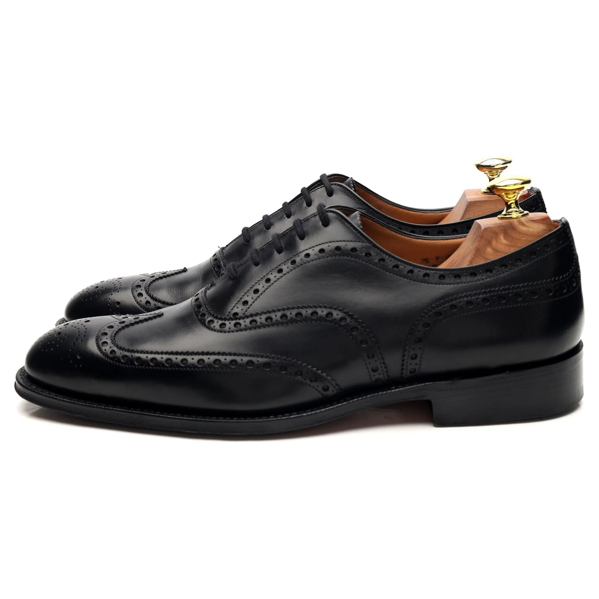 'Chetwynd' Black Leather Oxford Brogue UK 7.5 F