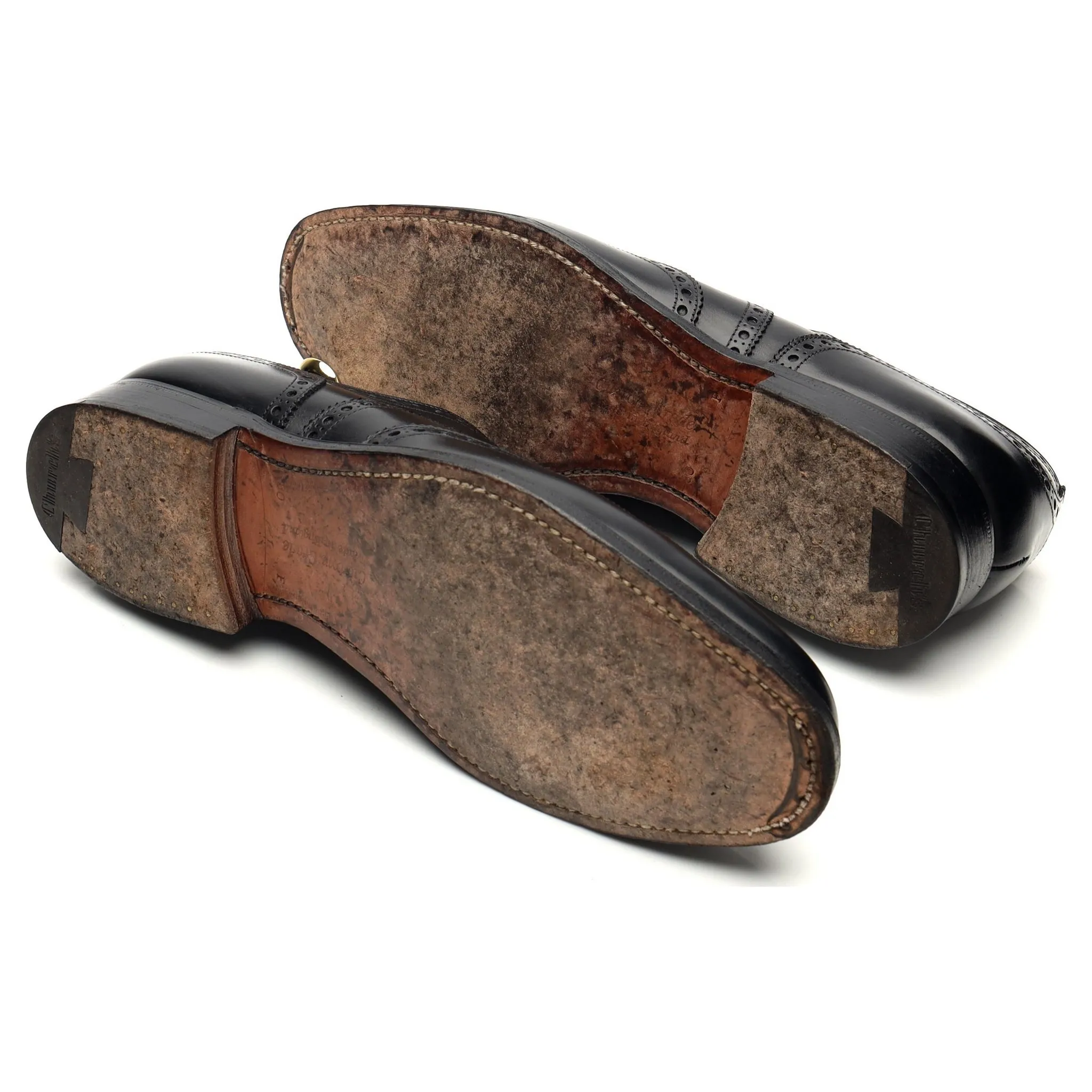 'Chetwynd' Black Leather Oxford Brogues UK 8 F