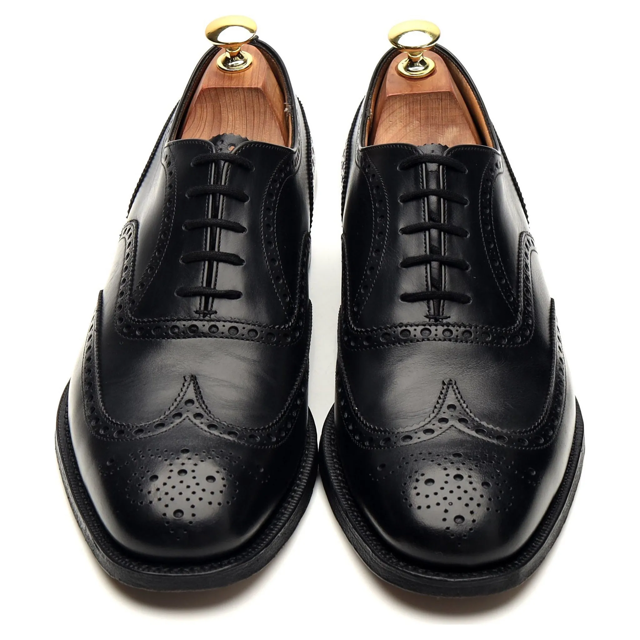 'Chetwynd' Black Leather Oxford Brogues UK 8 F