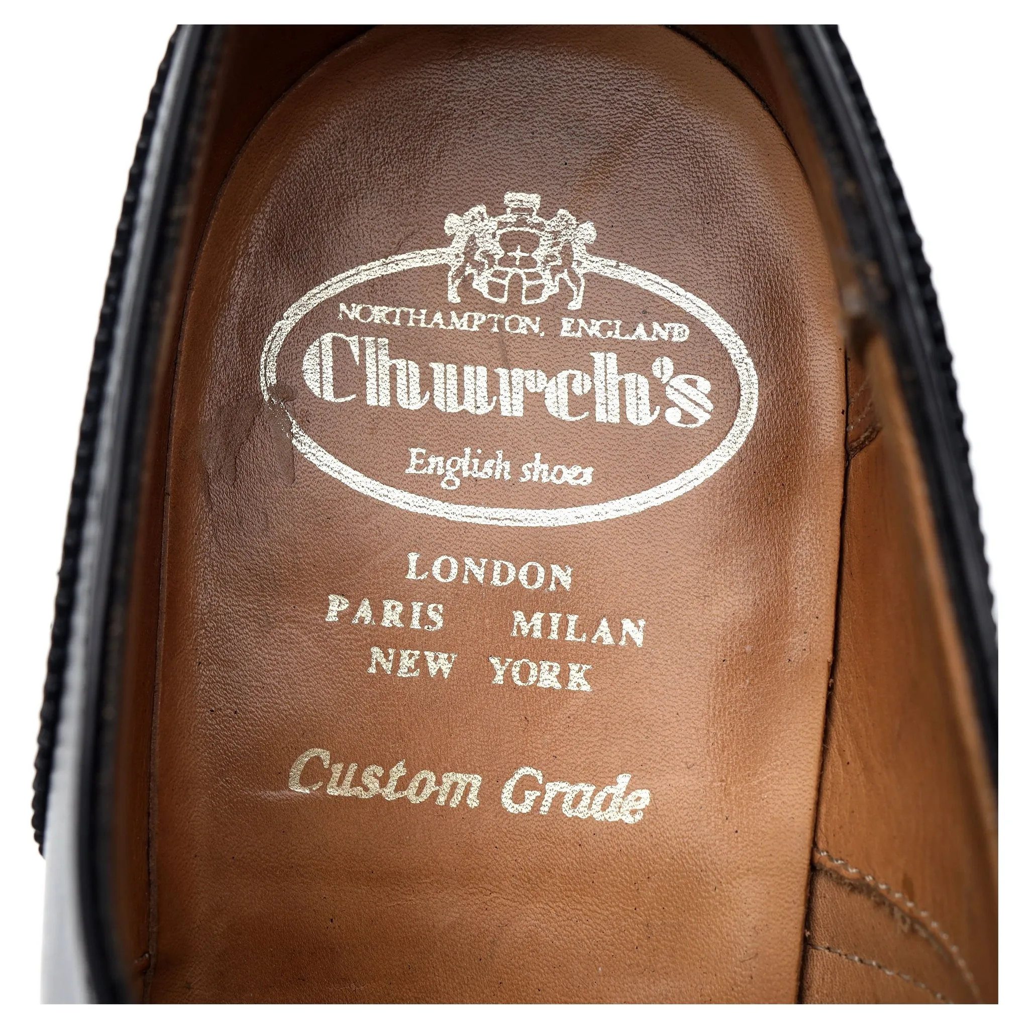 'Chetwynd' Black Leather Oxford Brogues UK 8 F