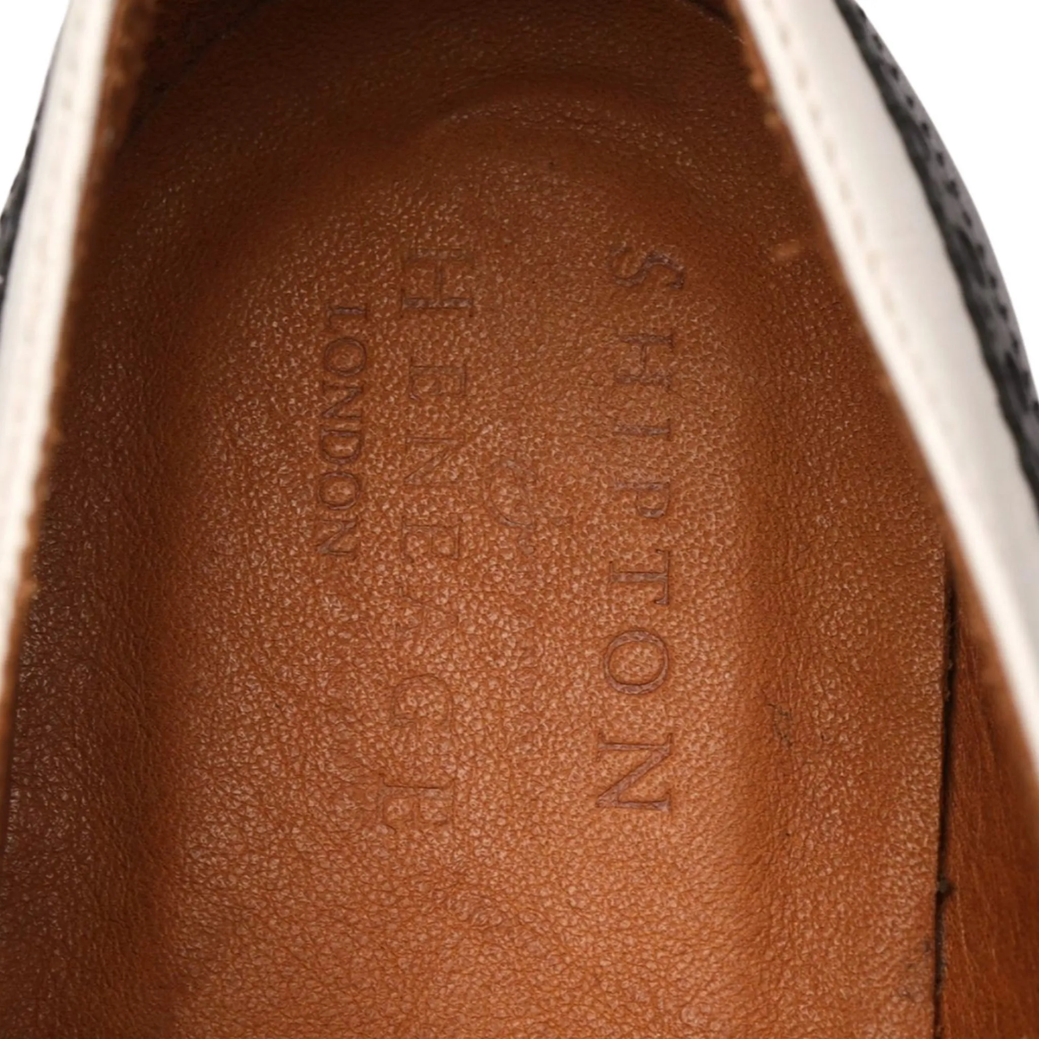 'Chicago' Black and White Leather Oxford Brogue UK 7.5