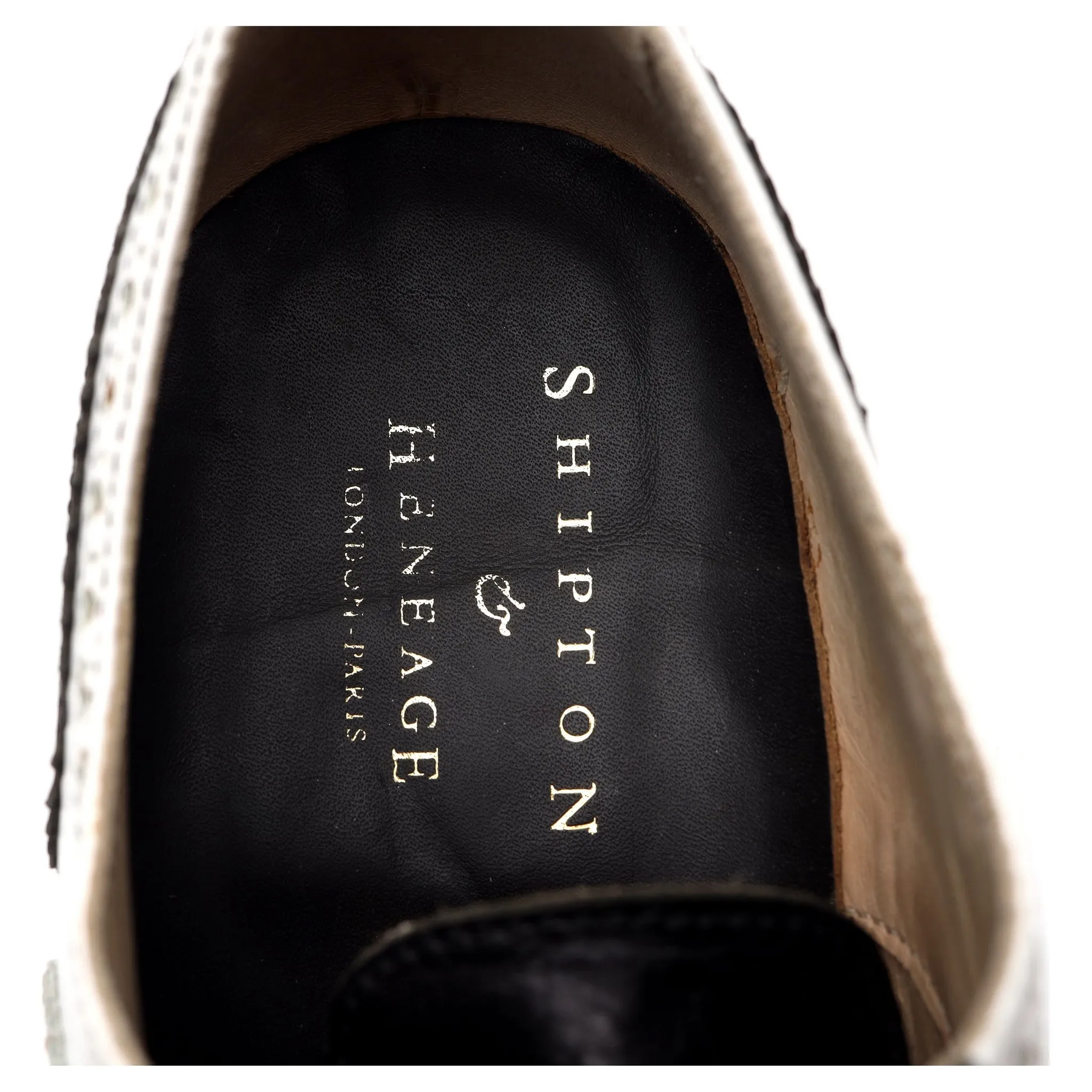 'Chicago' Black and White Leather Oxford Spectator Brogue UK 8.5