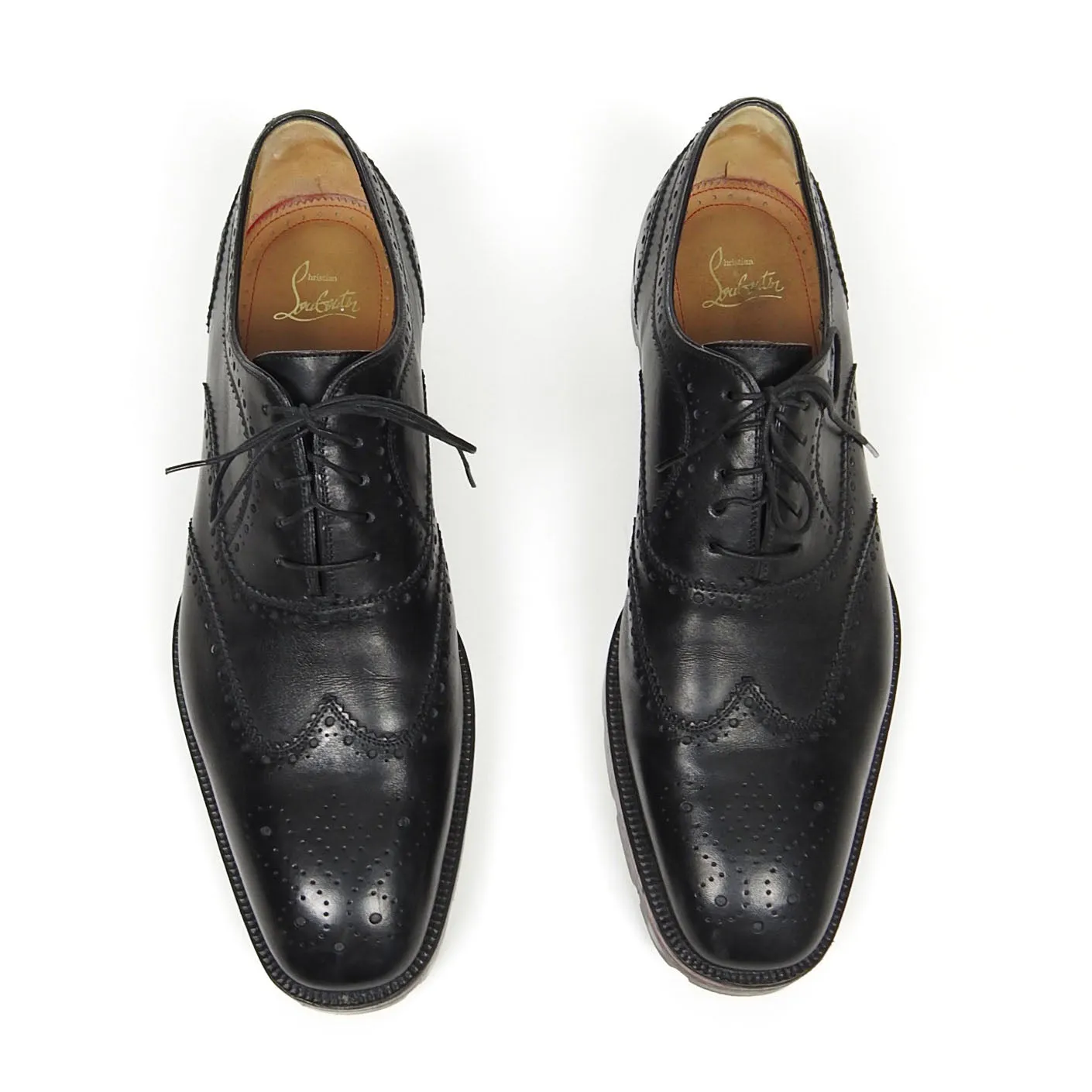 Christian Louboutin Black Leather Brogue Size 42.5