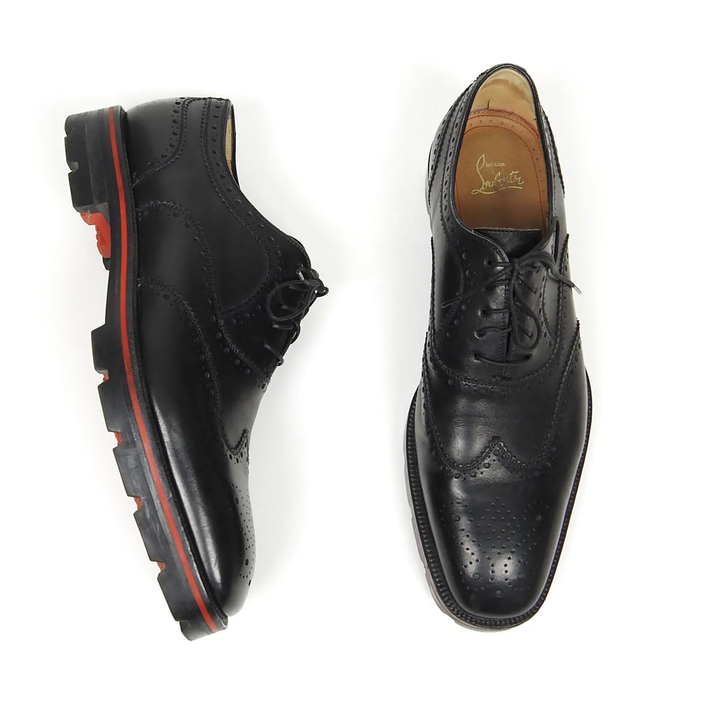 Christian Louboutin Black Leather Brogue Size 42.5