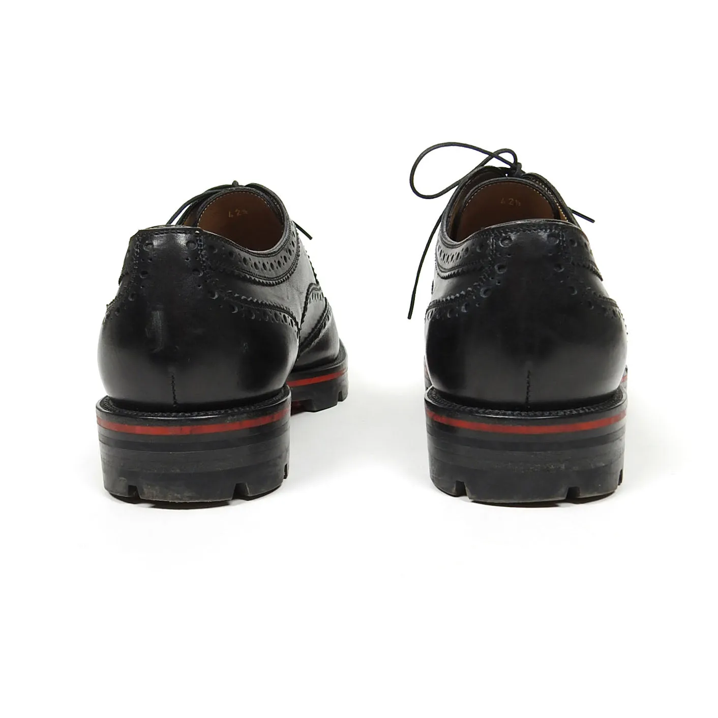 Christian Louboutin Black Leather Brogue Size 42.5