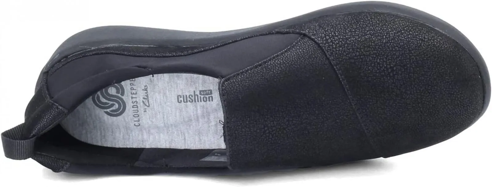 Clarks CloudSteppers Sillian Paz Slip-On Loafer Shoes Black Synthetic Nubuck 11M