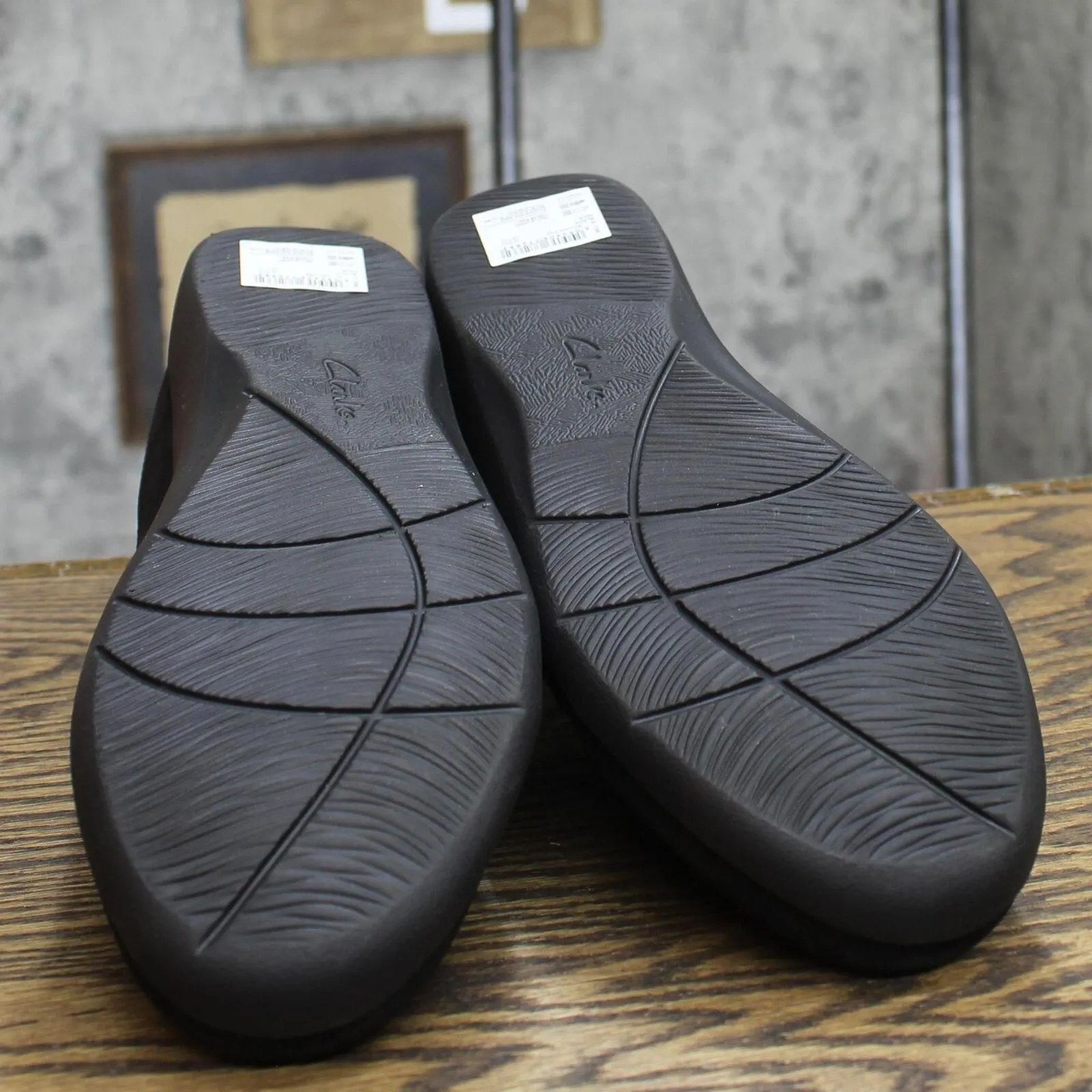 Clarks CloudSteppers Sillian Paz Slip-On Loafer Shoes Black Synthetic Nubuck 11M