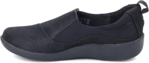 Clarks CloudSteppers Sillian Paz Slip-On Loafer Shoes Black Synthetic Nubuck 11M