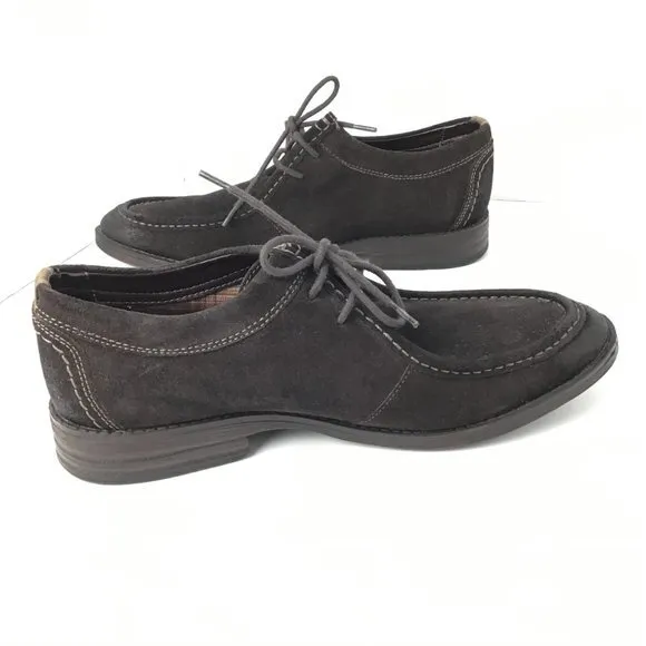 Clarks Men Delsin Rise Leather Oxford Brown Sz 10